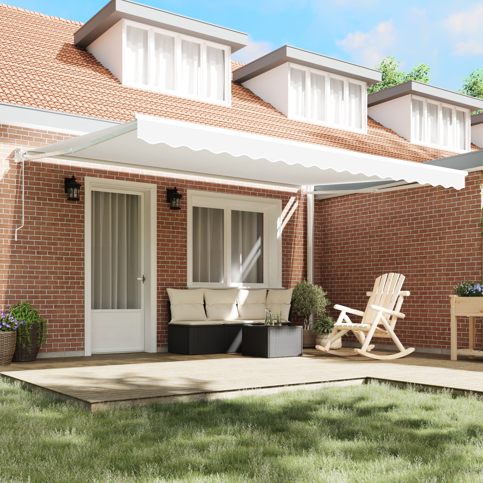 Automatic Retractable Awning White 450x300 cm - Image 3