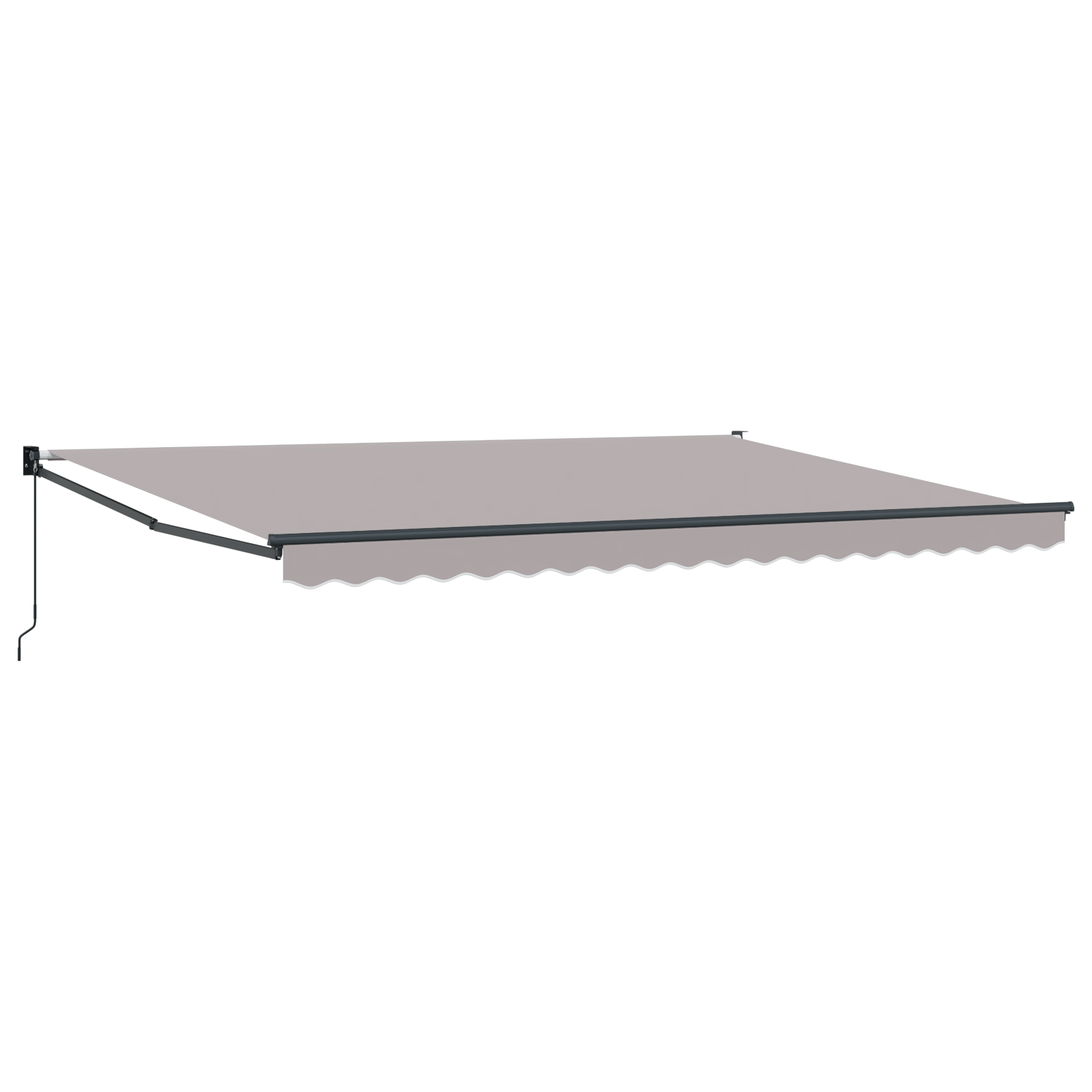 Manual Retractable Awning Light Grey 450x300 cm - Image 2