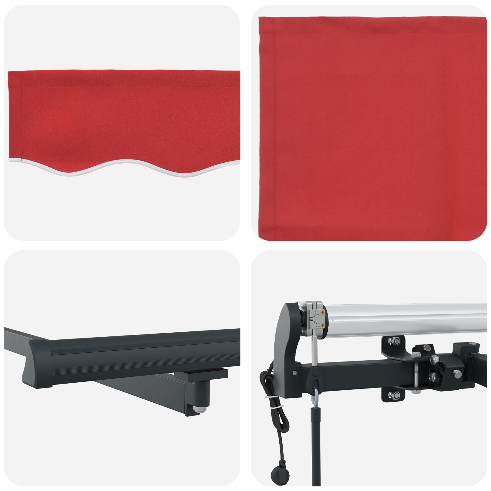 Automatic Retractable Awning Red 450x300 cm - Image 8