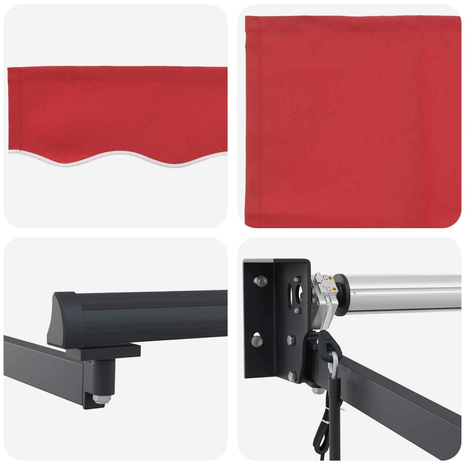 Automatic Retractable Awning Red 450x300 cm - Image 8