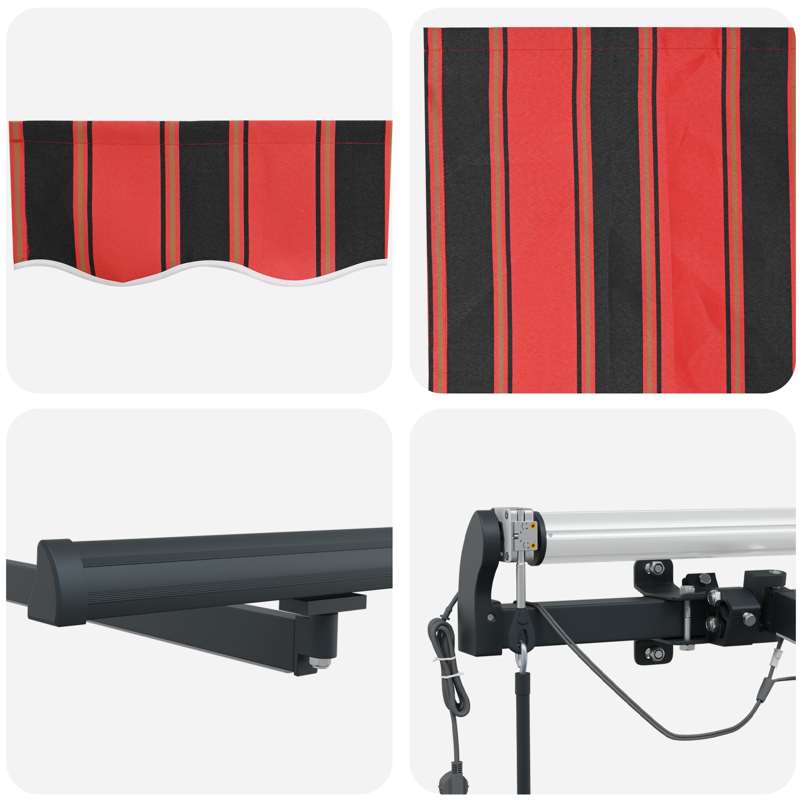 Luifeldoek met Oranje en bruin 450 × 350 cm Polyester image 8