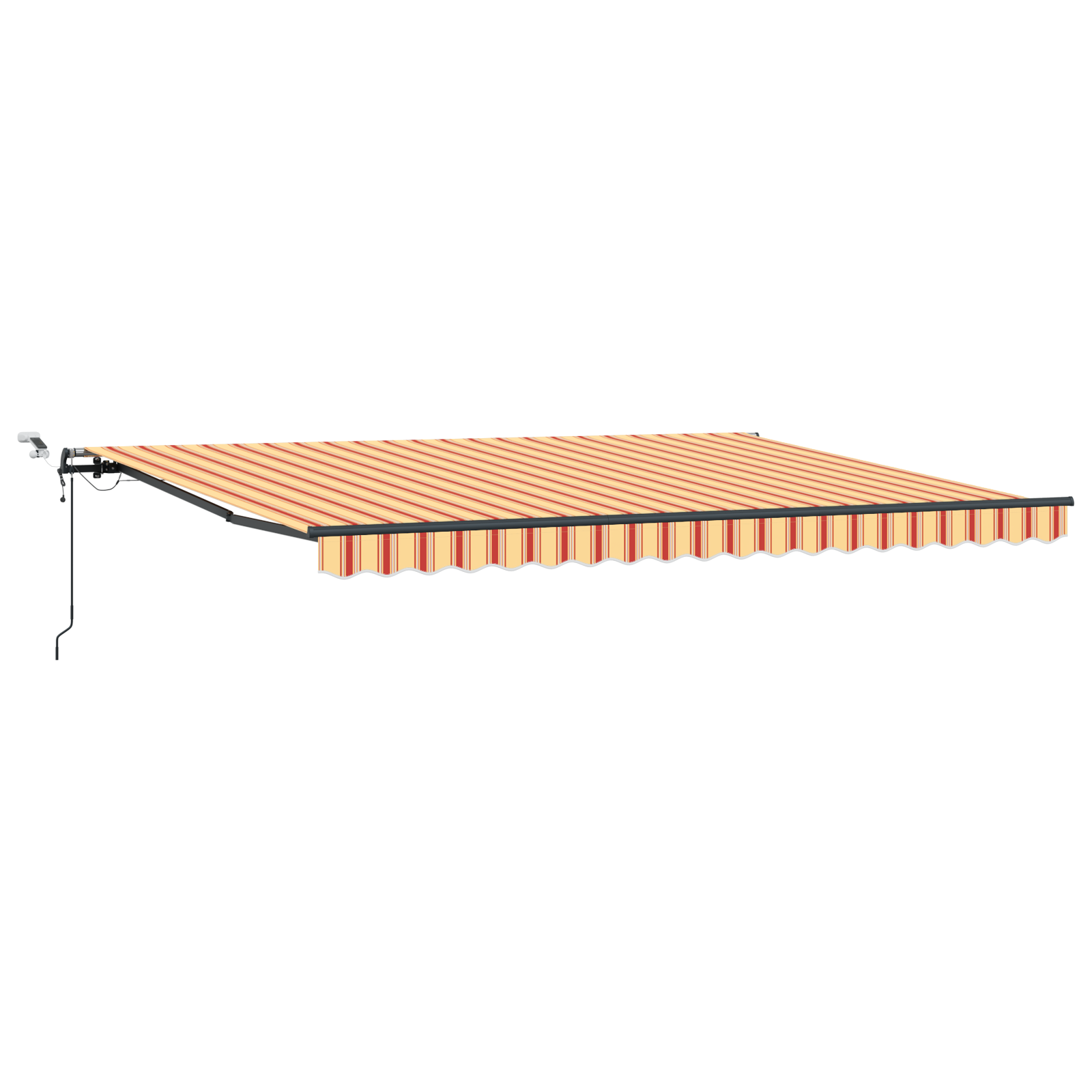 Uitschuifbare luifel Geel en Oranje 450 × 350 cm Polyester