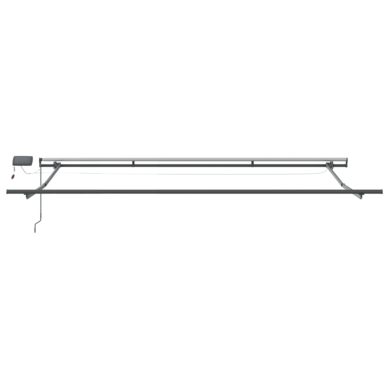 Inklapbaar Zonnescherm Rood en wit 450 ×350 cm Stof image 7