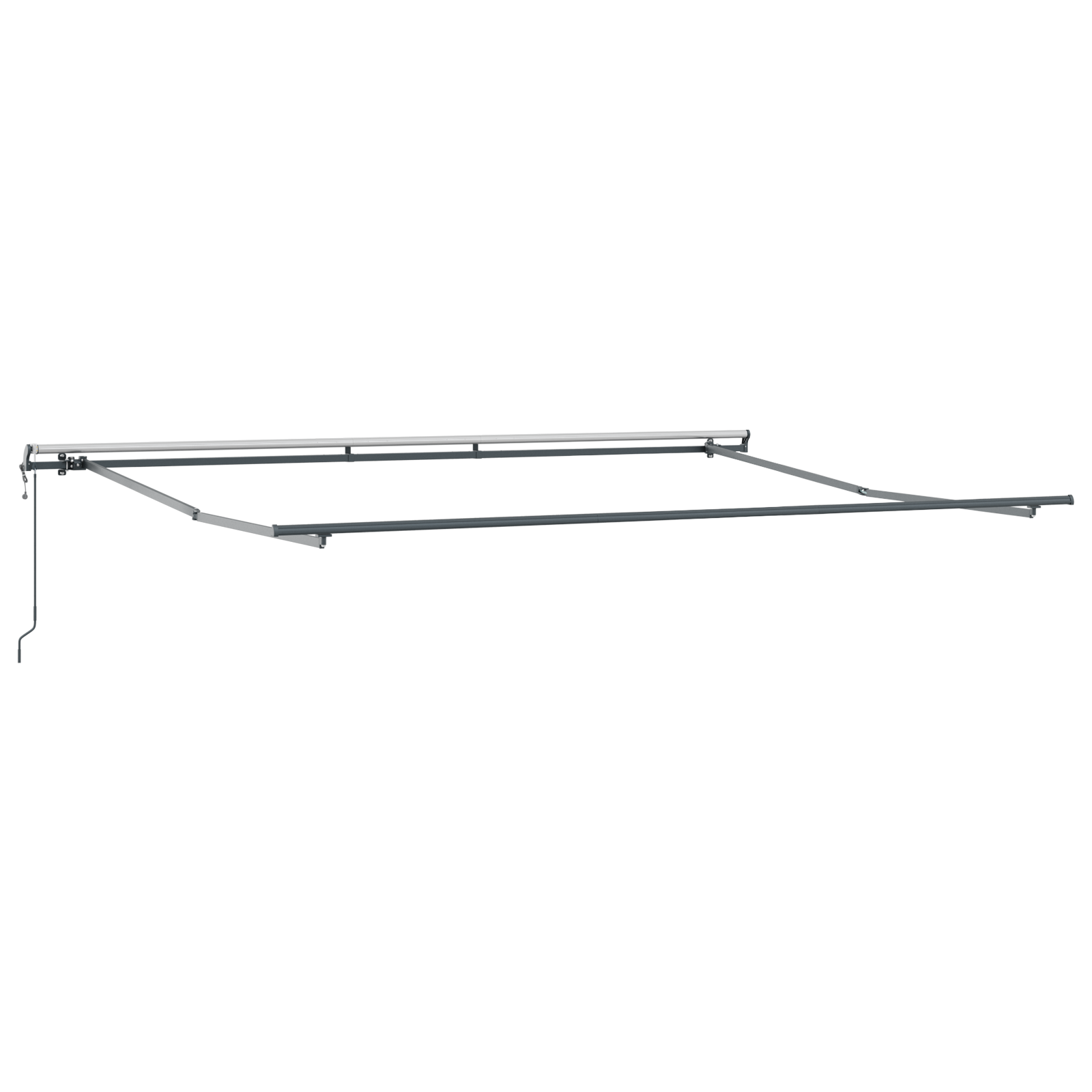 Automatische intrekbare luifel met rood en wit gestreept design 450x350 cm image 5
