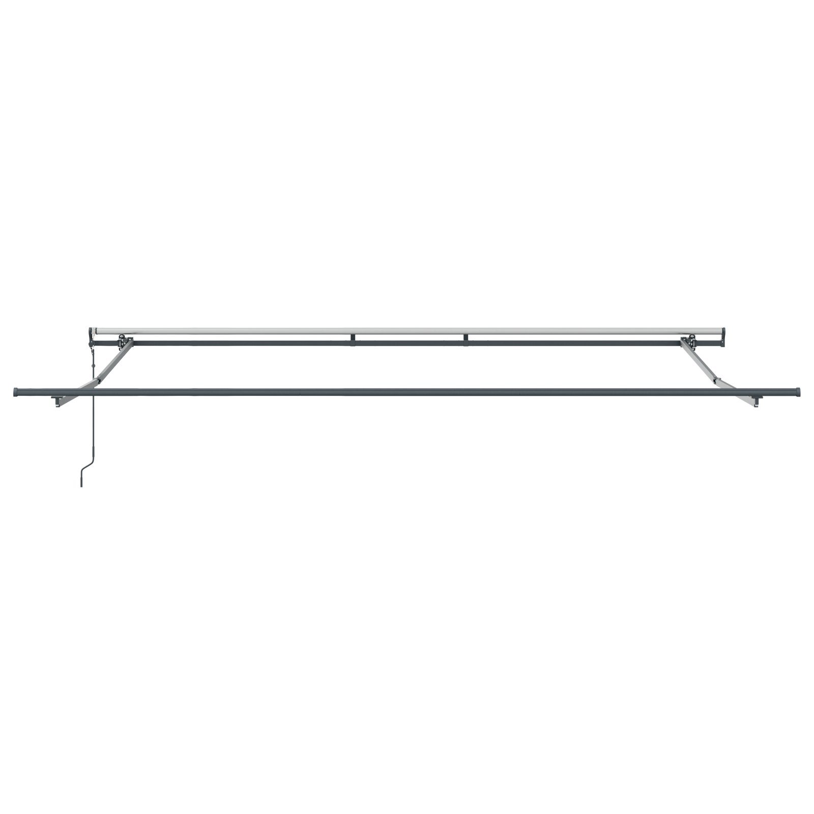 Automatische intrekbare luifel met rood en wit gestreept design 450x350 cm image 7