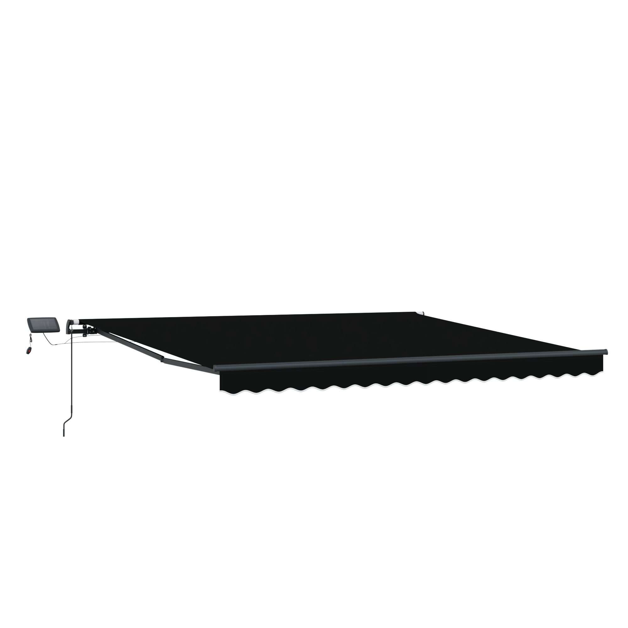 Manual Retractable Awning with LED Black 450x350 cm - Image 4