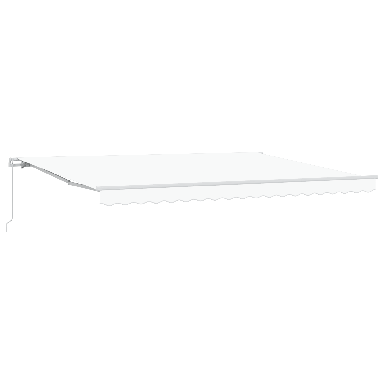 vidaXL manuālā nolokāmā nojume balta 450x350 cm-image-3331137