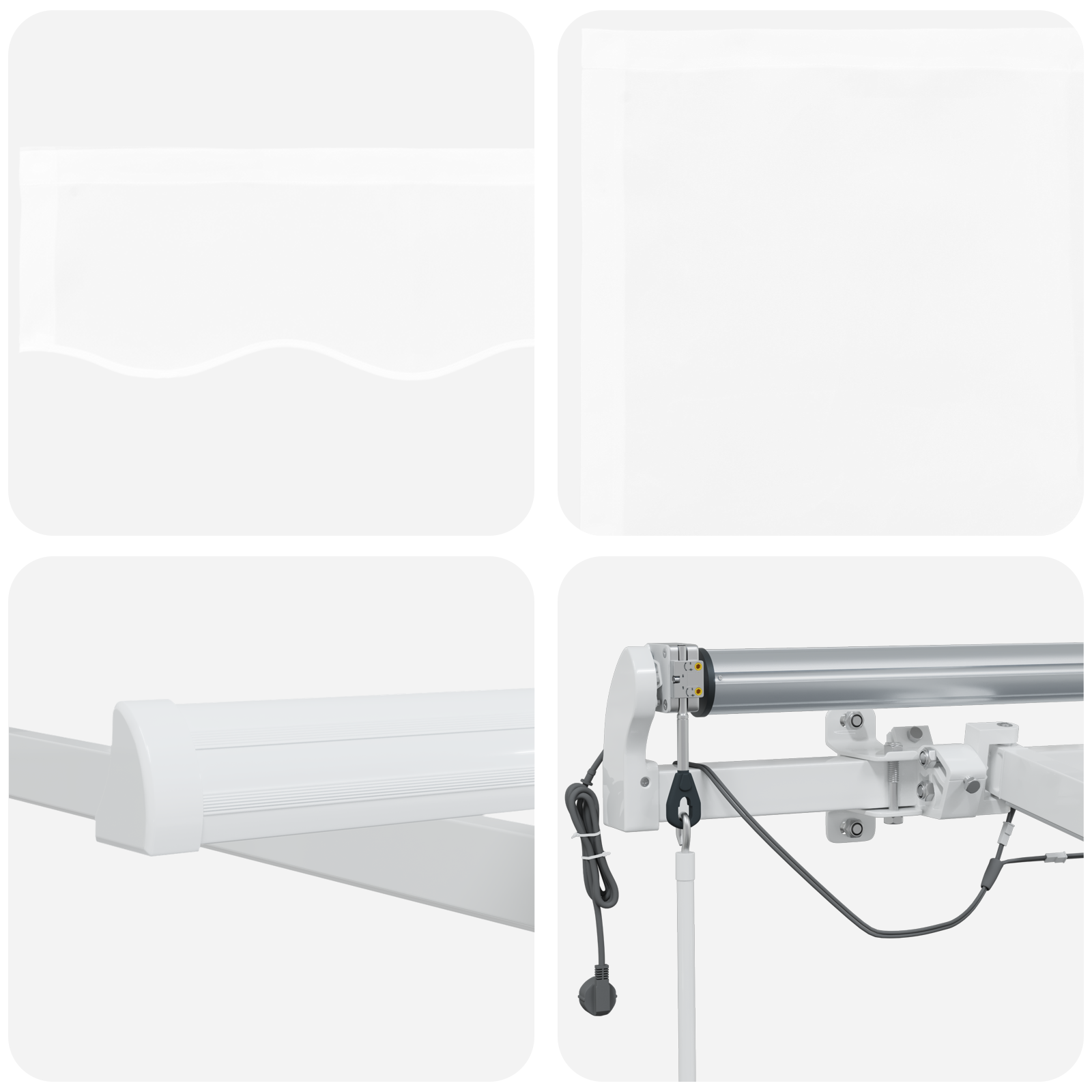 Automatic Retractable Awning with LED White 450x350 cm - Image 8