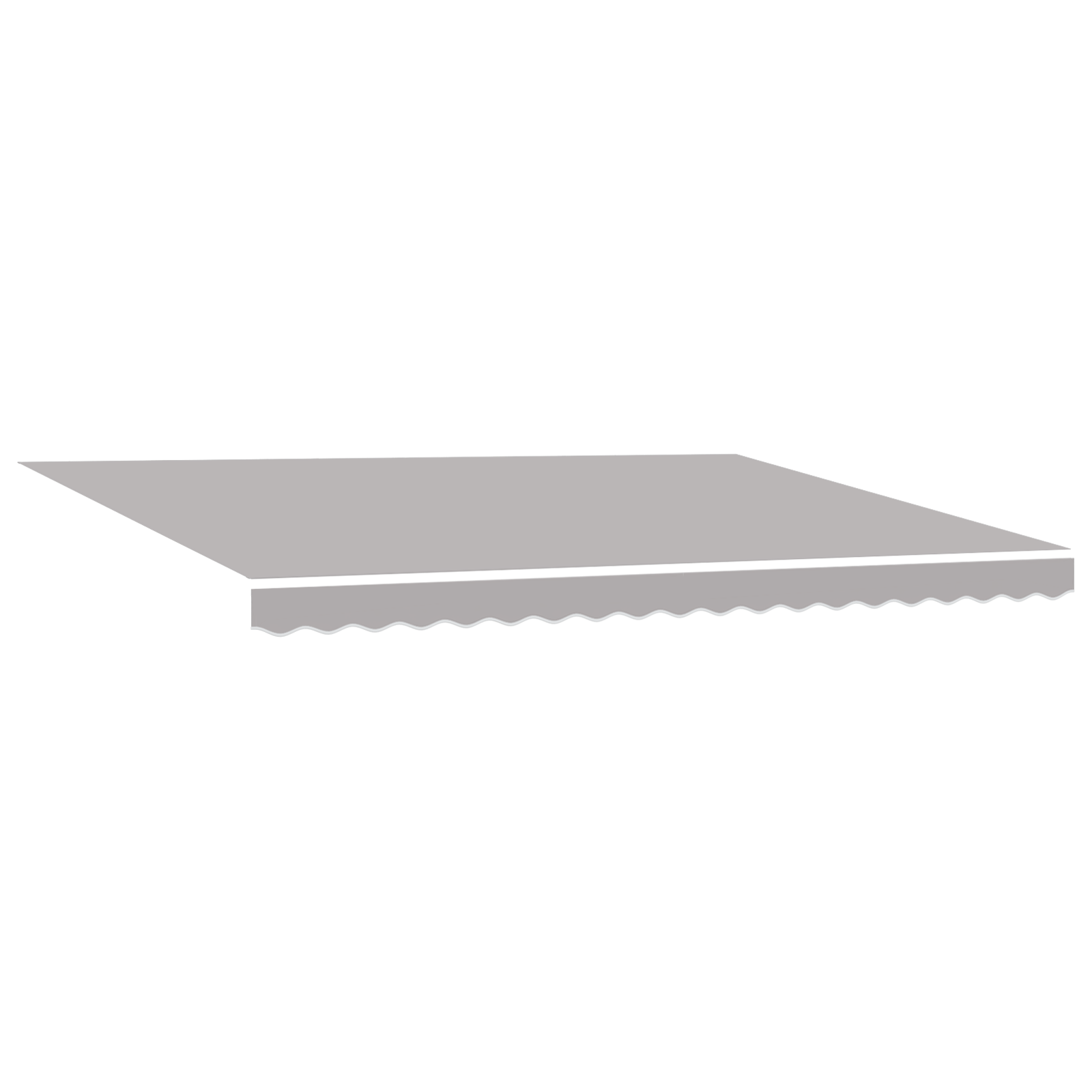 Manual Retractable Awning Light Grey 450x350 cm - Image 2