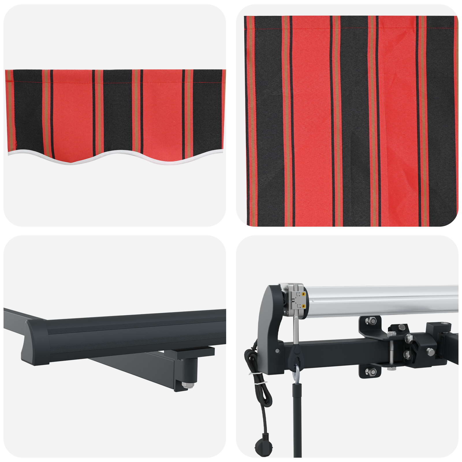 Inklapbaar Zonnescherm Oranje en bruin 500 × 300 cm image 8