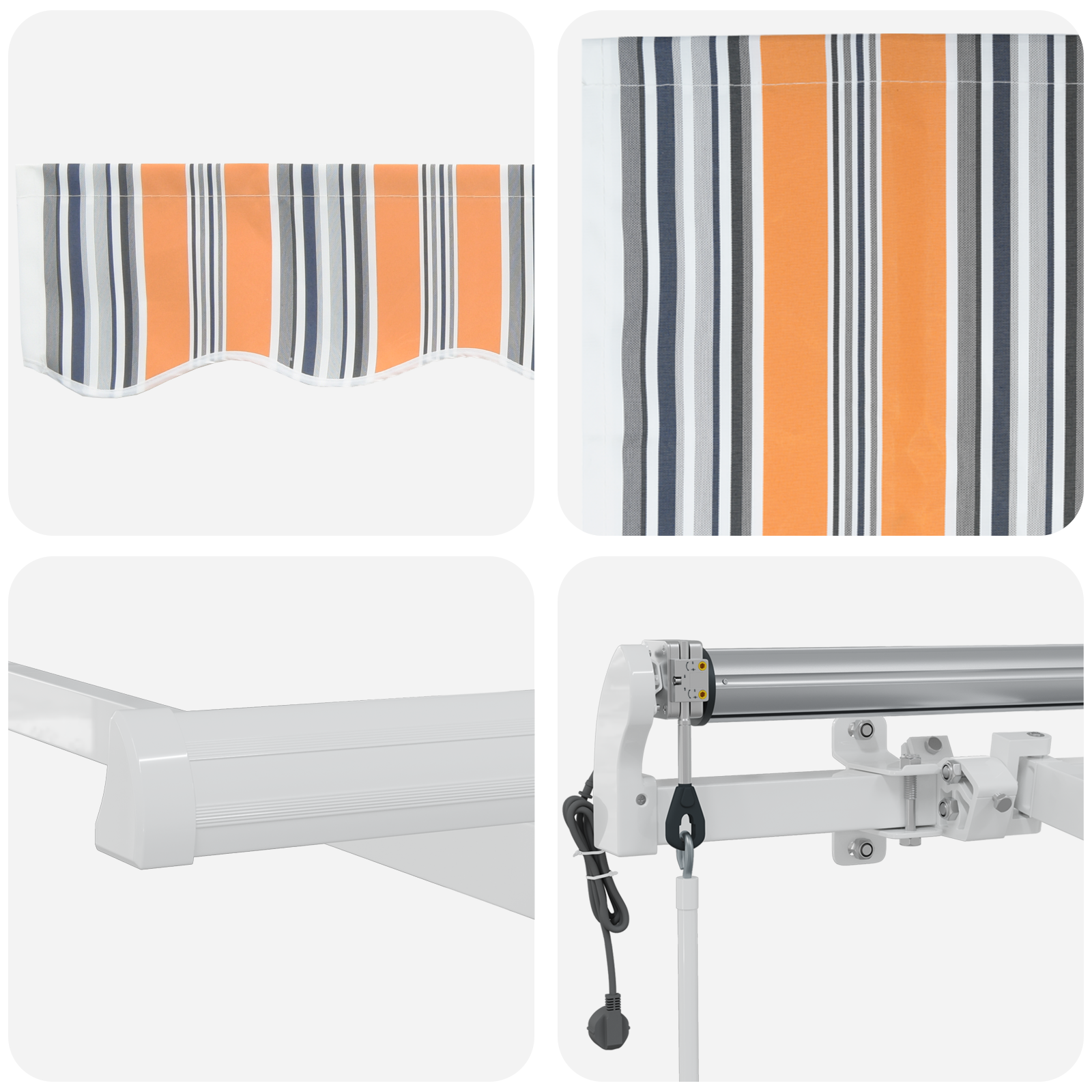 Automatinė įtraukimo markizė Dryžuota 500x300 cm - Image 8