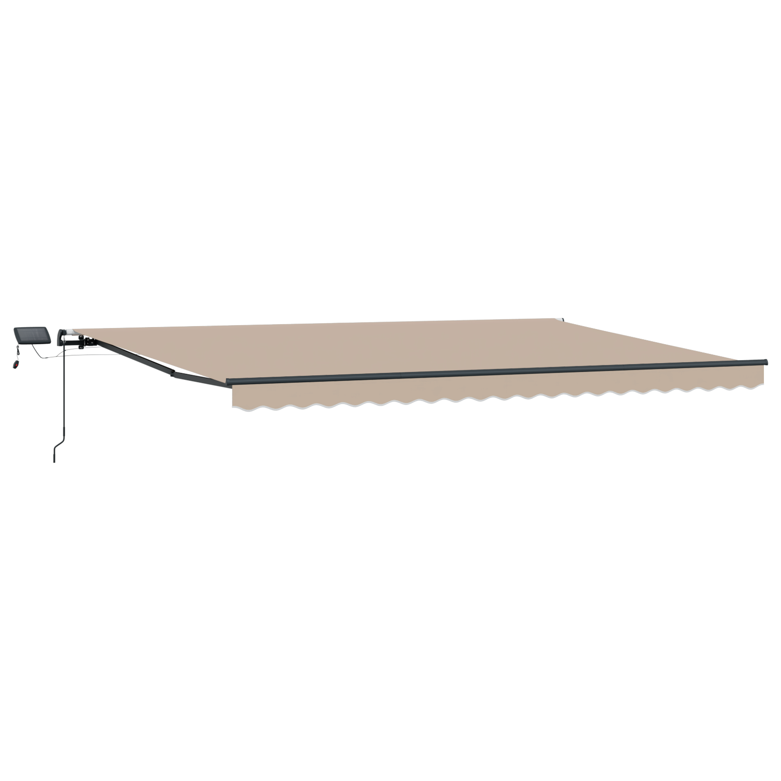 Manual Retractable Awning with LED Beige 500x300 cm - Image 4