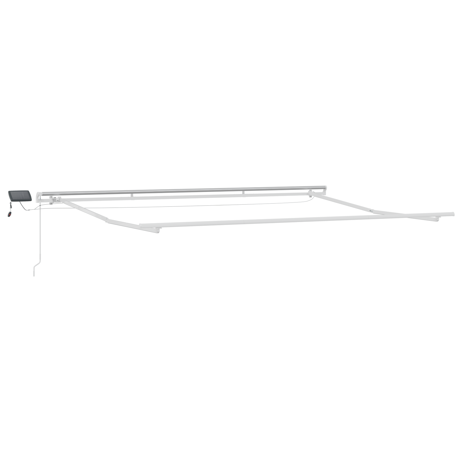 Rankinė įtraukiama markizė su LED Balta 500x300 cm - Image 3