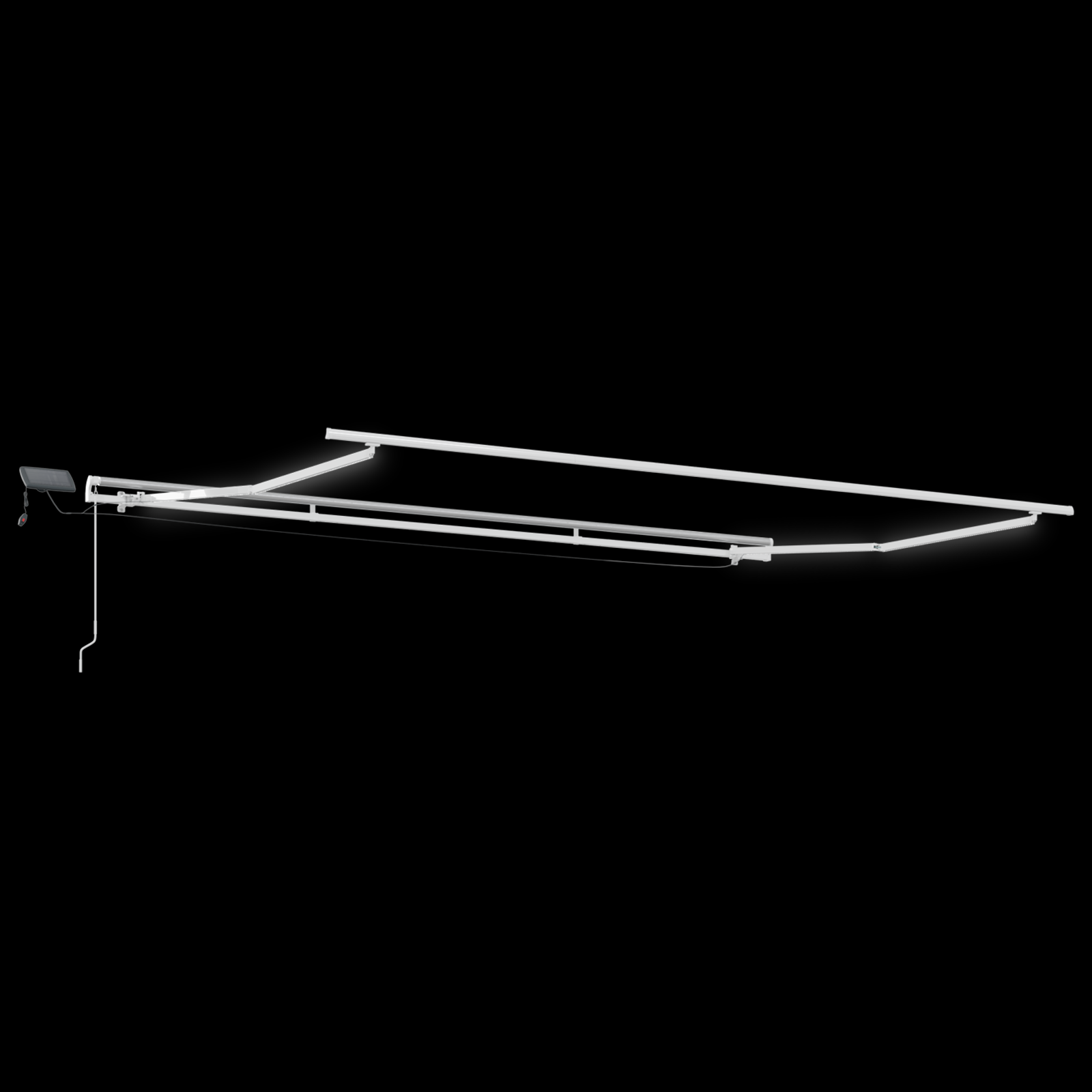 Rankinė įtraukiama markizė su LED Balta 500x300 cm - Image 5