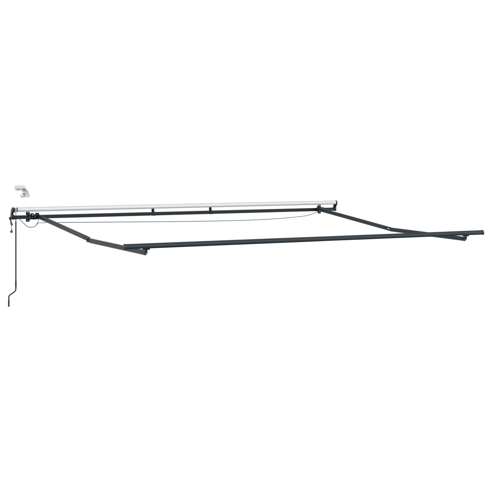 Automatische Einziehbare Markise mit LED Weiß 500x300 cm - Garten & balkon - Your Garden Eden