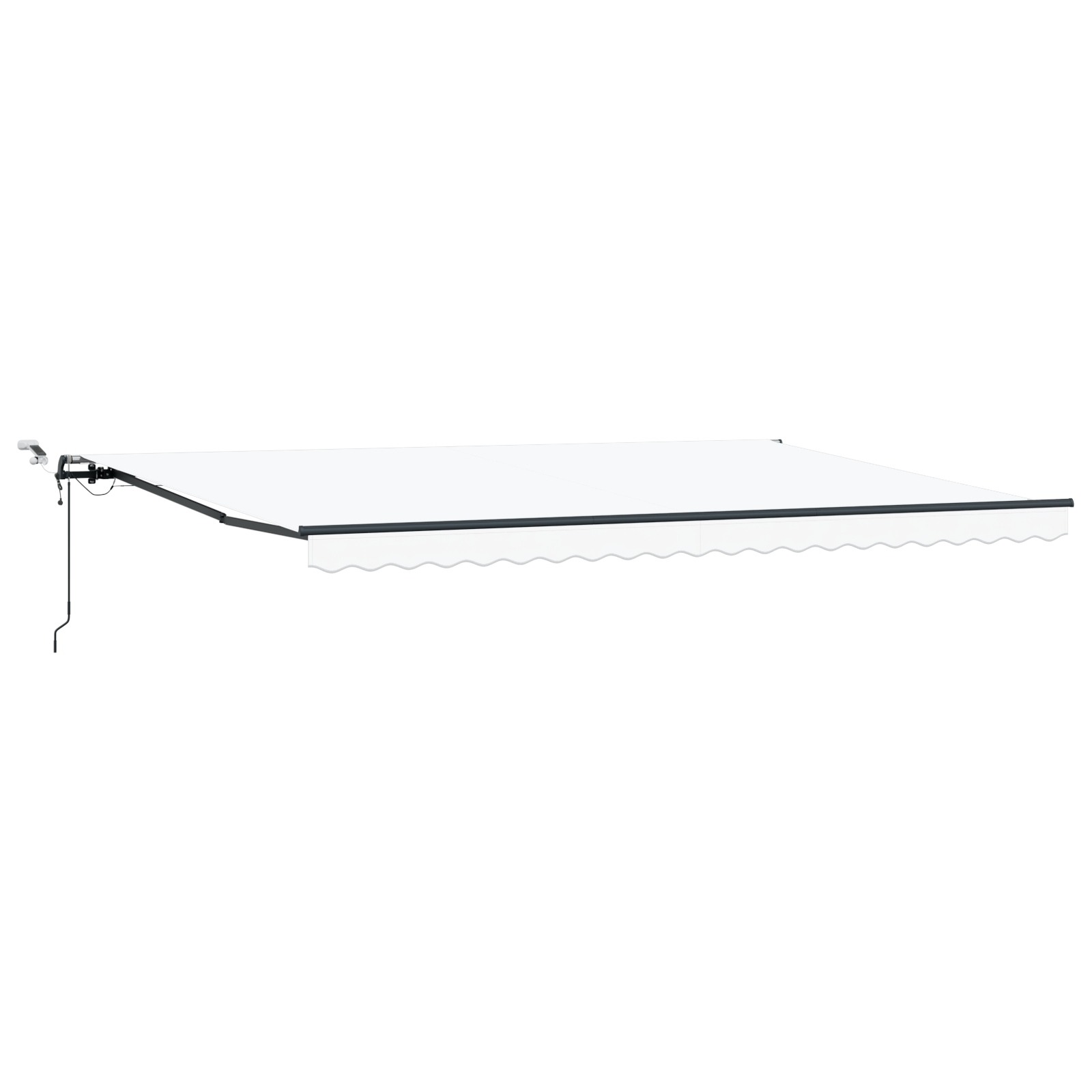 Automatische Einziehbare Markise mit LED Weiß 500x300 cm - Garten & balkon - Your Garden Eden