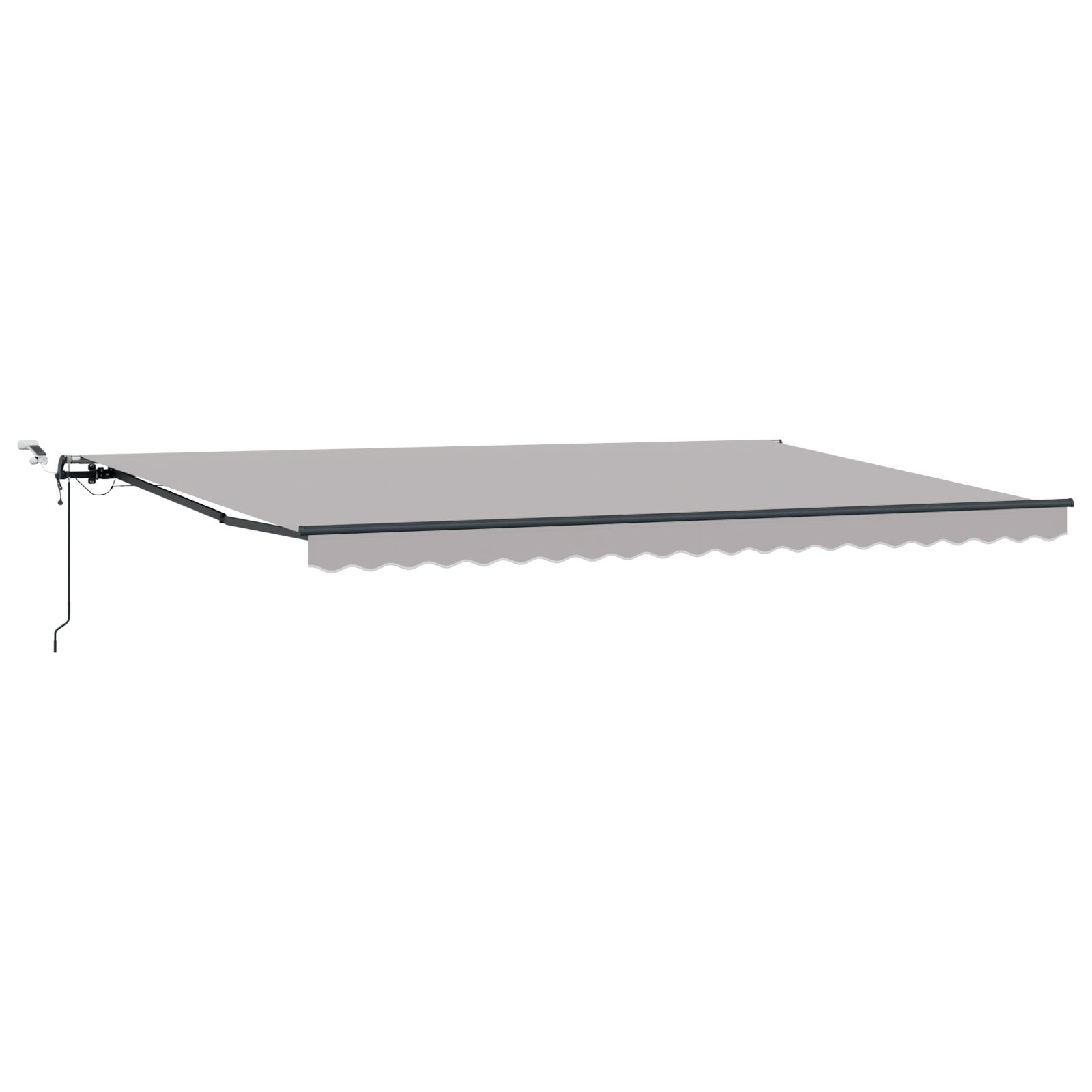 Automatic Retractable Awning with LED Light Grey 500x300 cm - Image 2