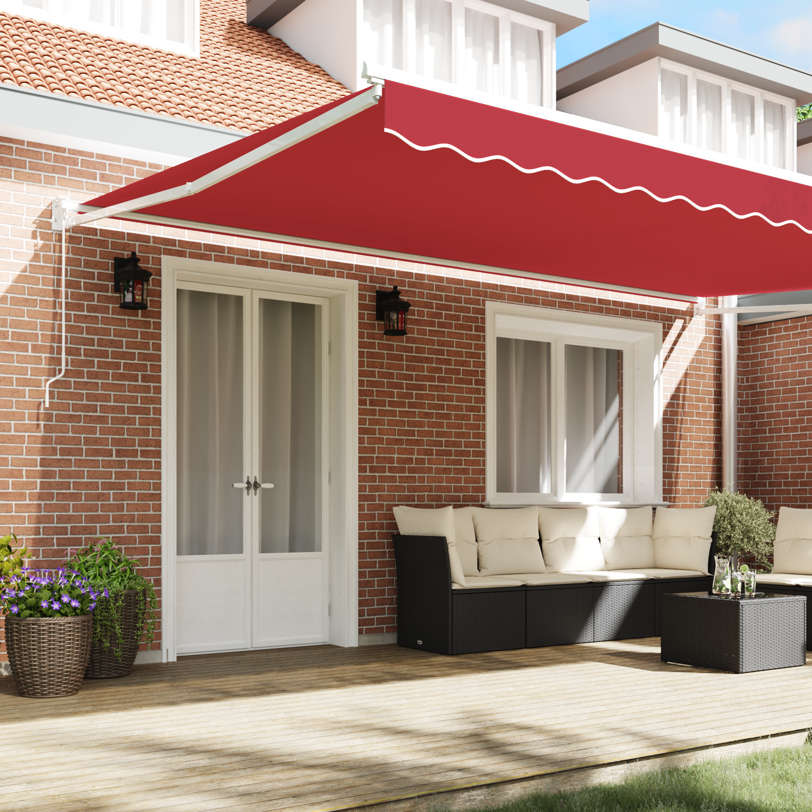 Manual Retractable Awning Red 500x300 cm - Image 3
