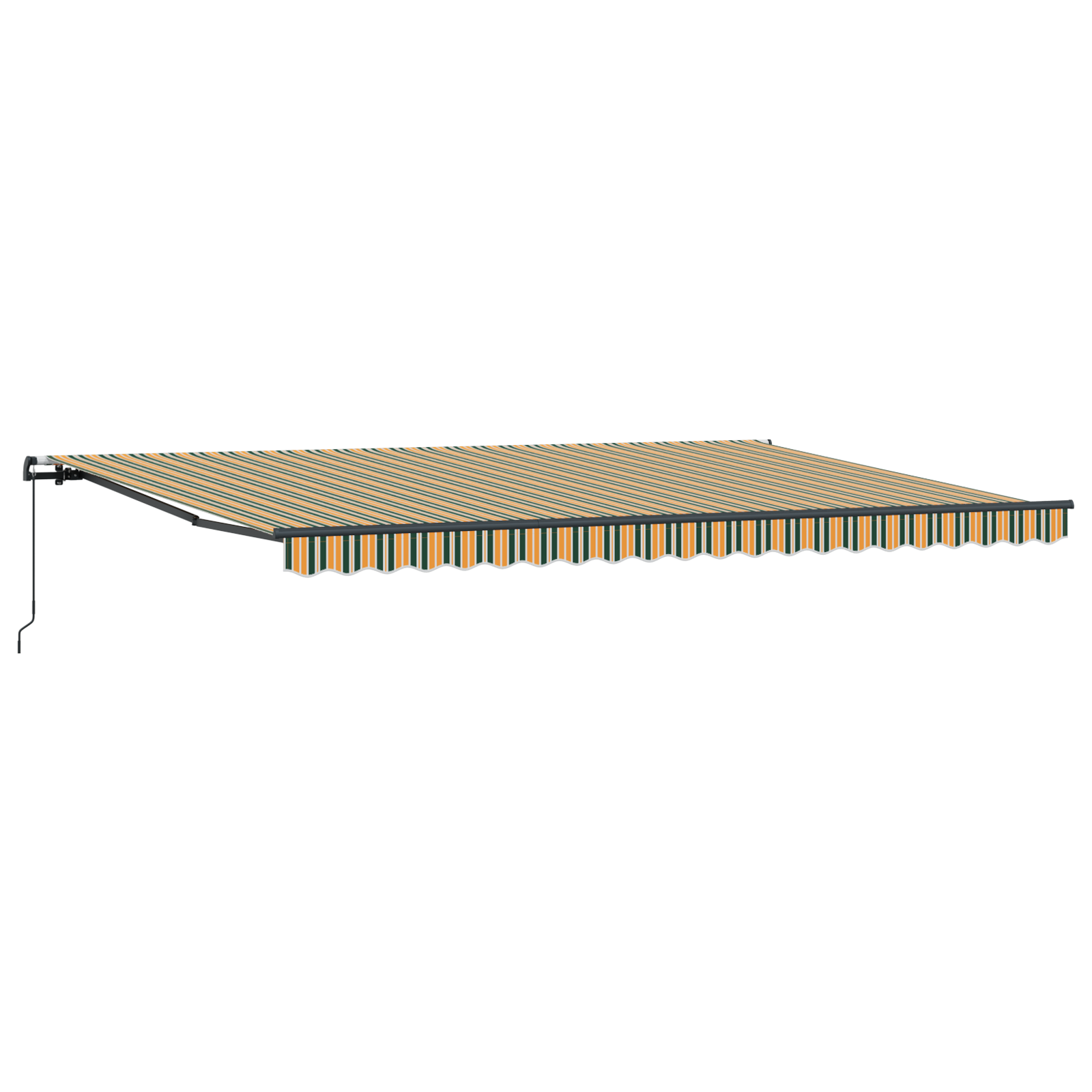 Manual Retractable Awning Green and Yellow 500x300 cm - Image 5