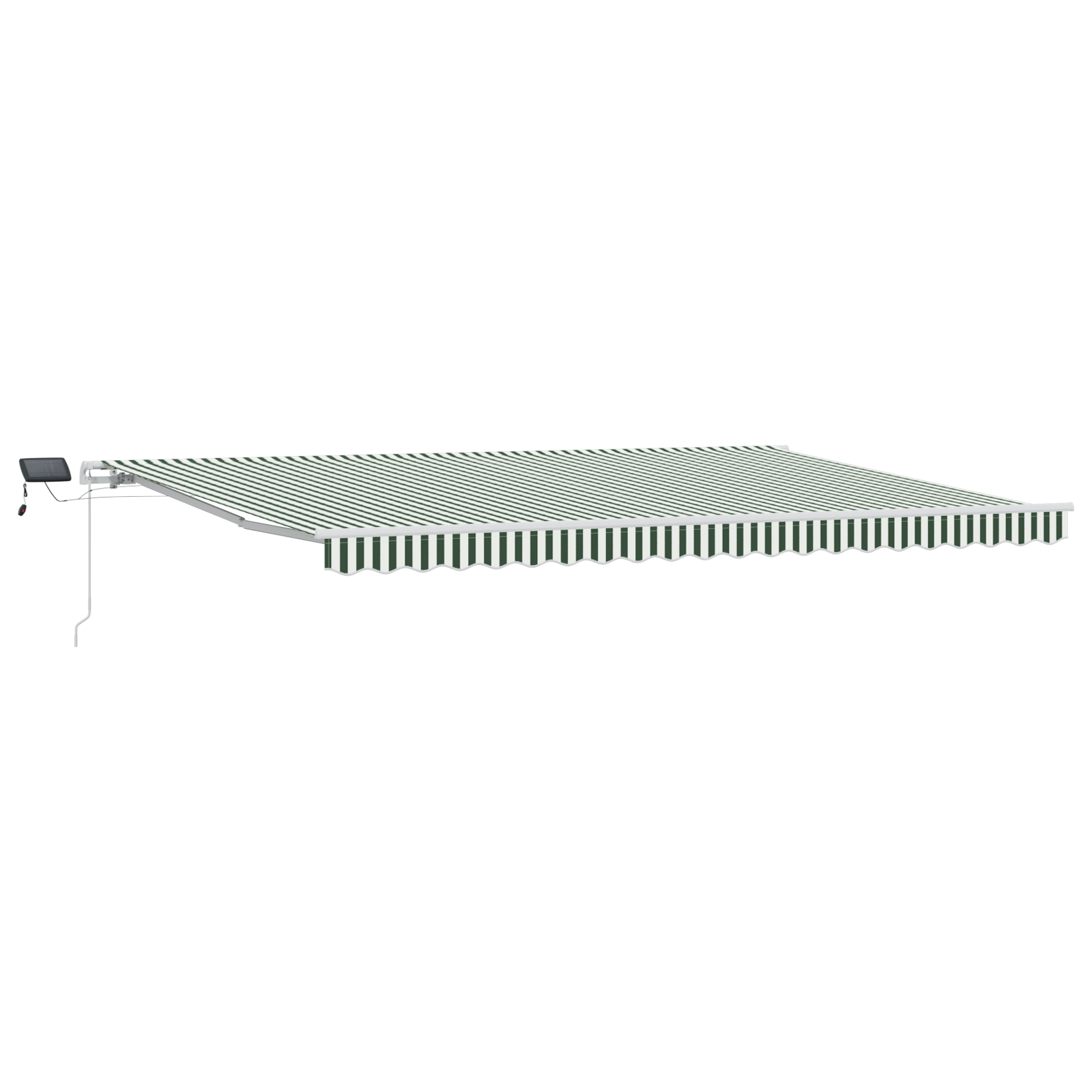 Manual Retractable Awning with LED Green and White 500x300 cm - Image 2