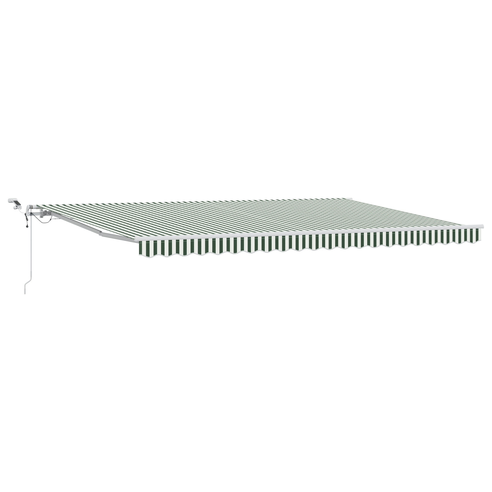 vidaXL Automātiskā iebīdāmā nojume ar LED zaļā un baltā krāsā, 500x300 cm-image-3331462
