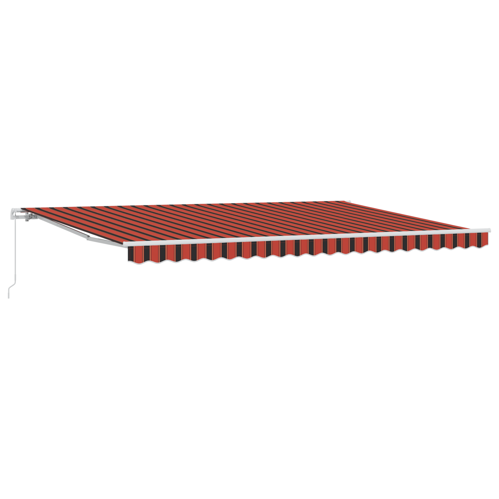 rankinė įtraukiama markizė Raudona ir pilka 500x350 cm - Image 2