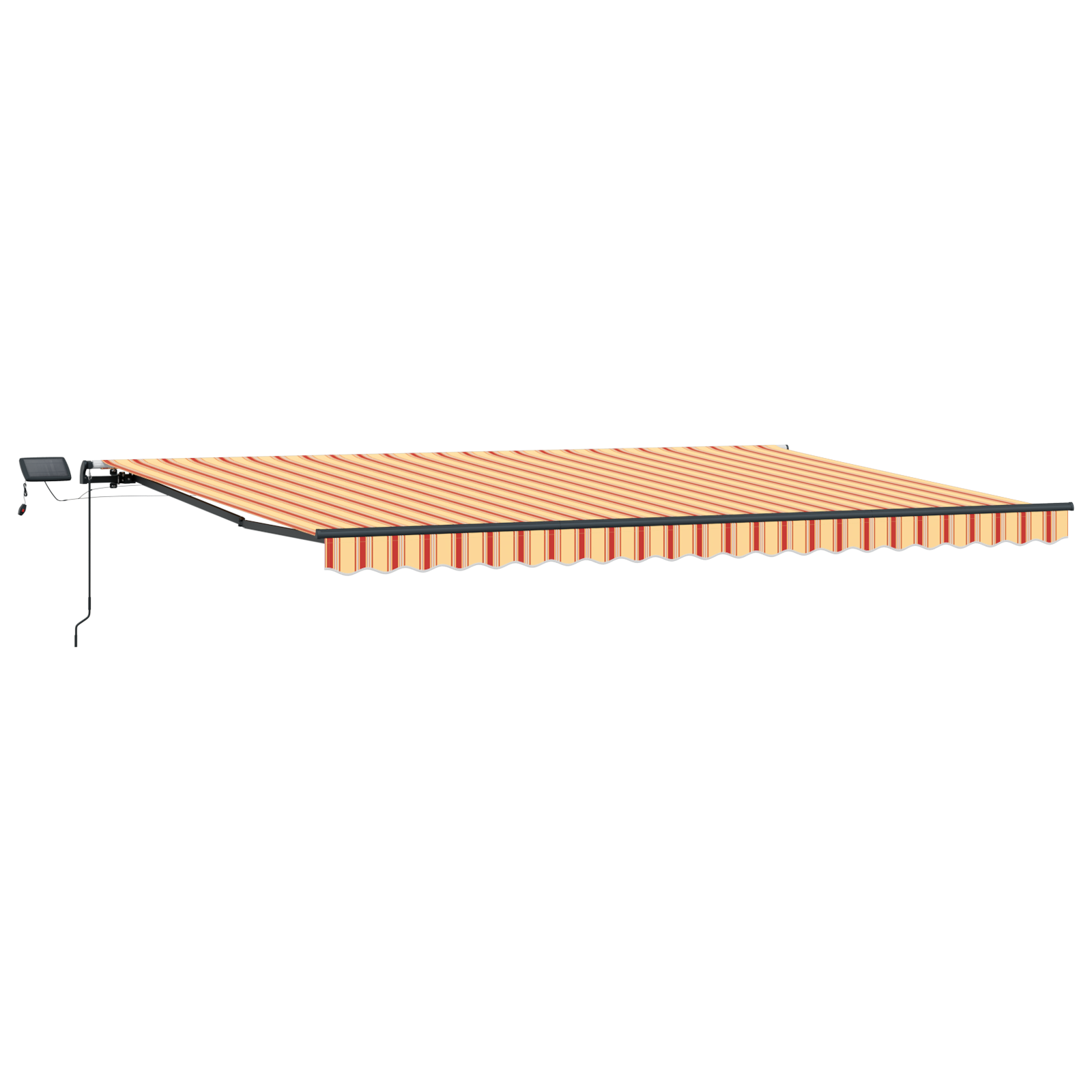 Manual Retractable Awning with LED Yellow and Orange 500x350 cm - Image 4