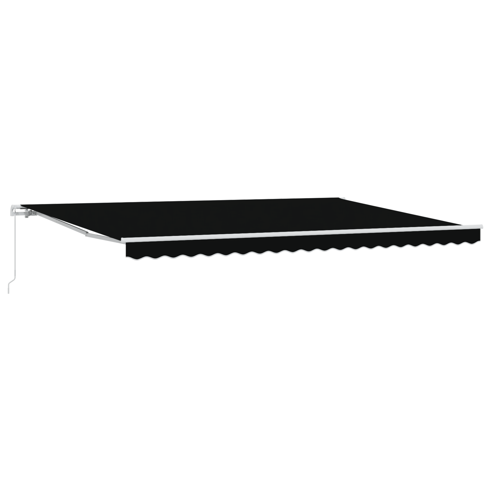 Manual Retractable Awning Black 500x350 cm - Image 2