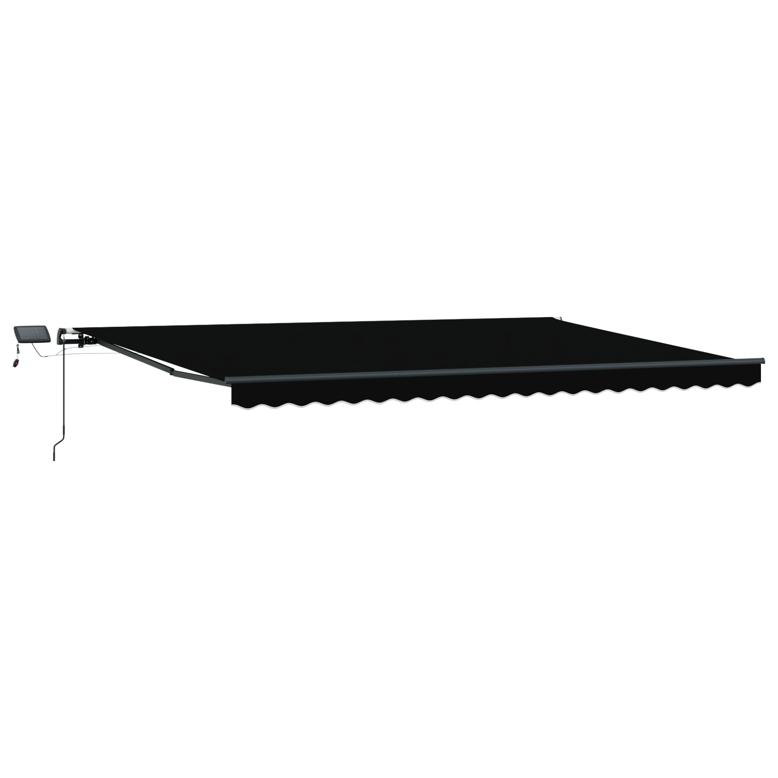 Manual Retractable Awning with LED Black 500x350 cm - Image 4