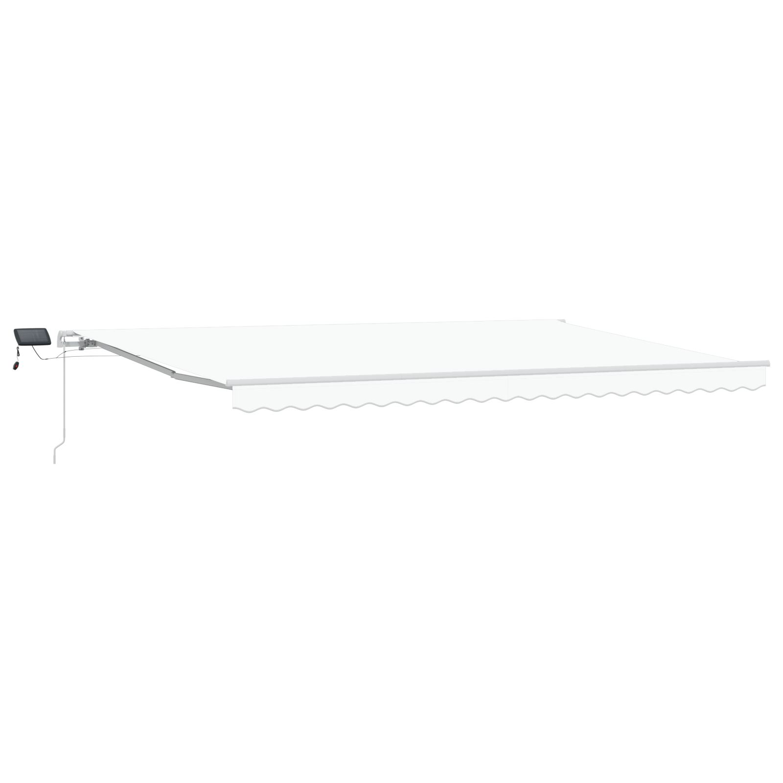 Manual Retractable Awning with LED White 500x350 cm - Image 2