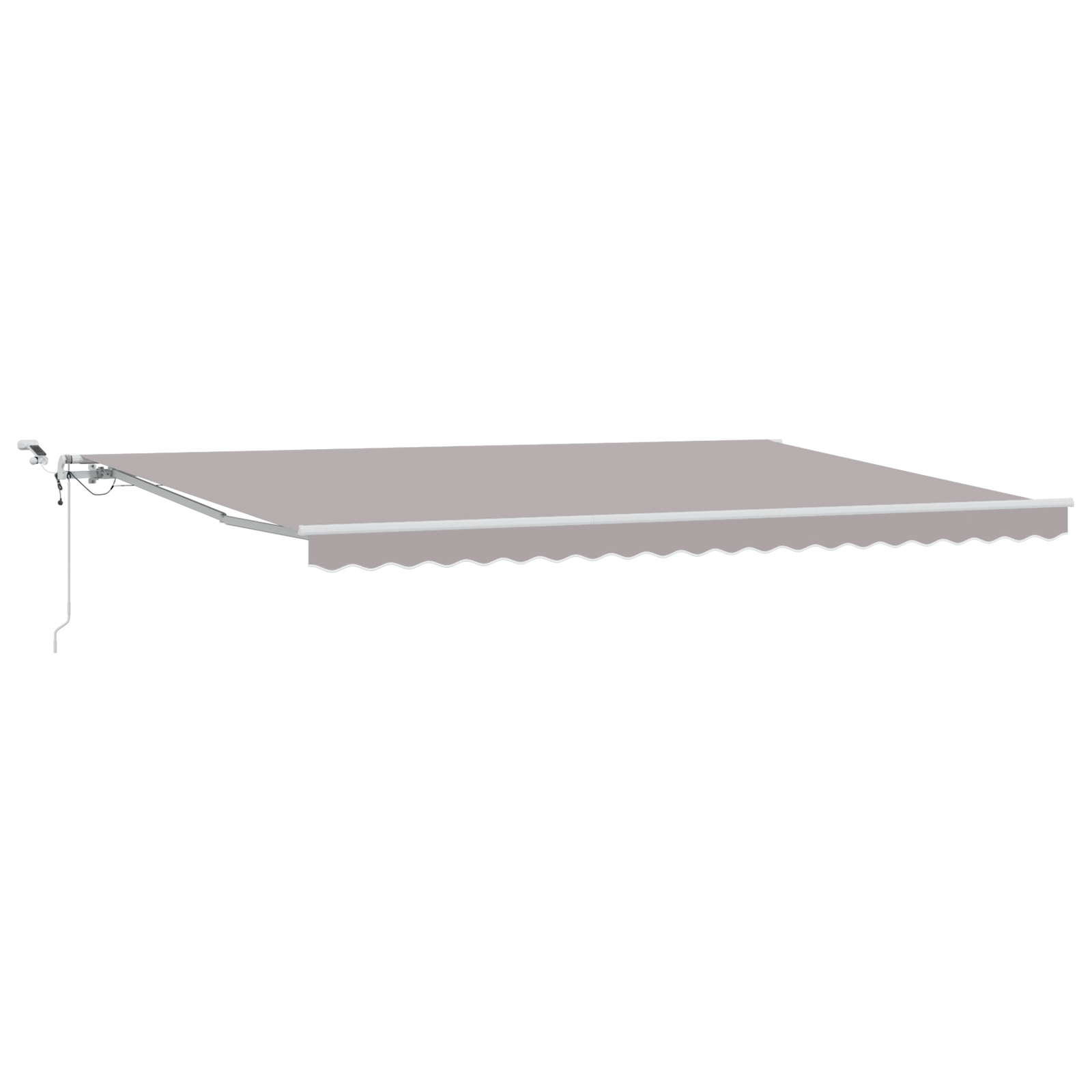 Automatic Retractable Awning with LED Light Grey 500x350 cm - Image 2
