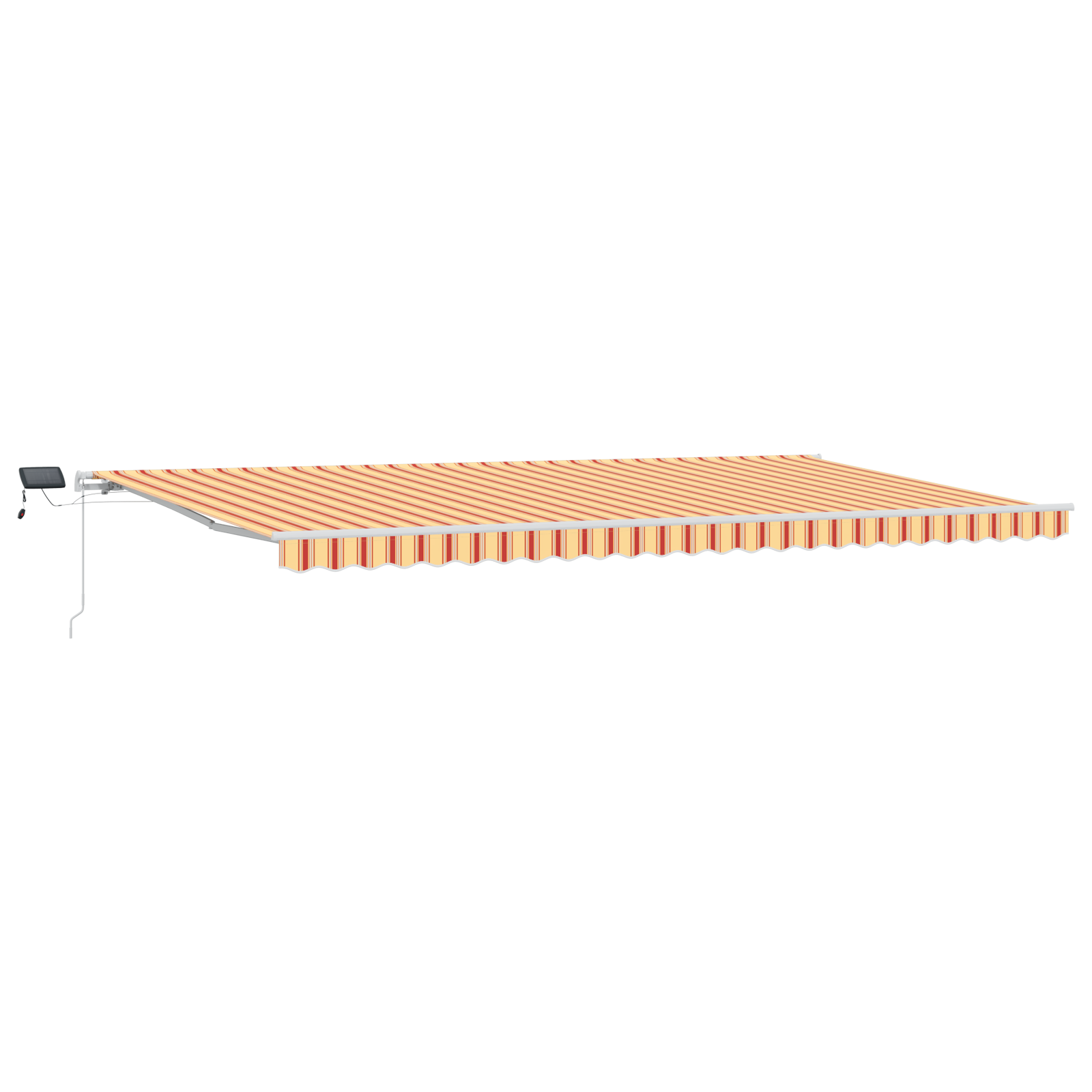 Manual Retractable Awning with LED Yellow and Orange 600x300 cm - Image 2