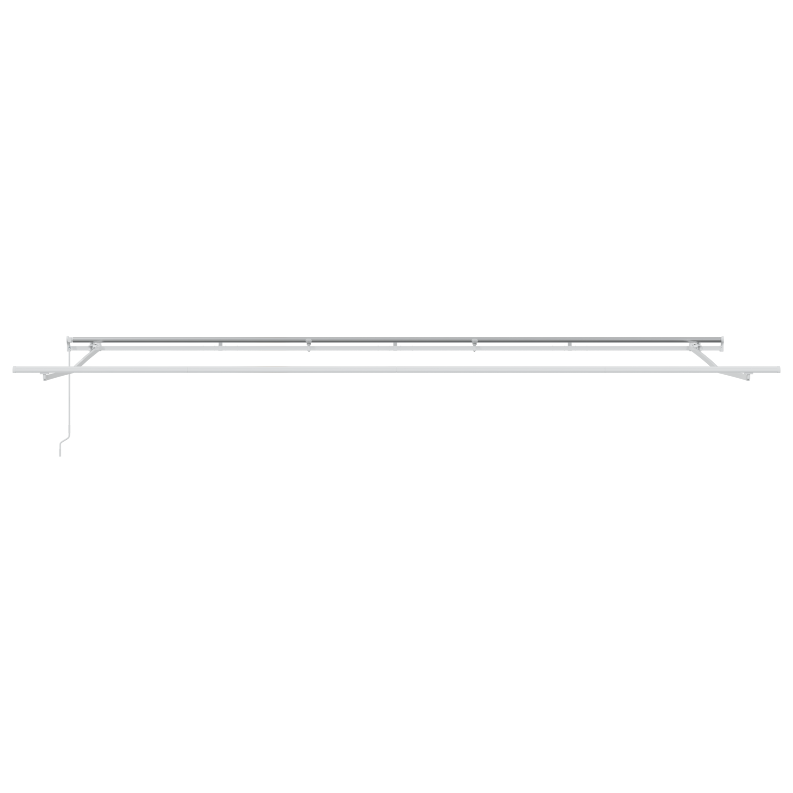 Inklapbaar Zonnescherm Rood en Wit 600 × 300 cm image 6
