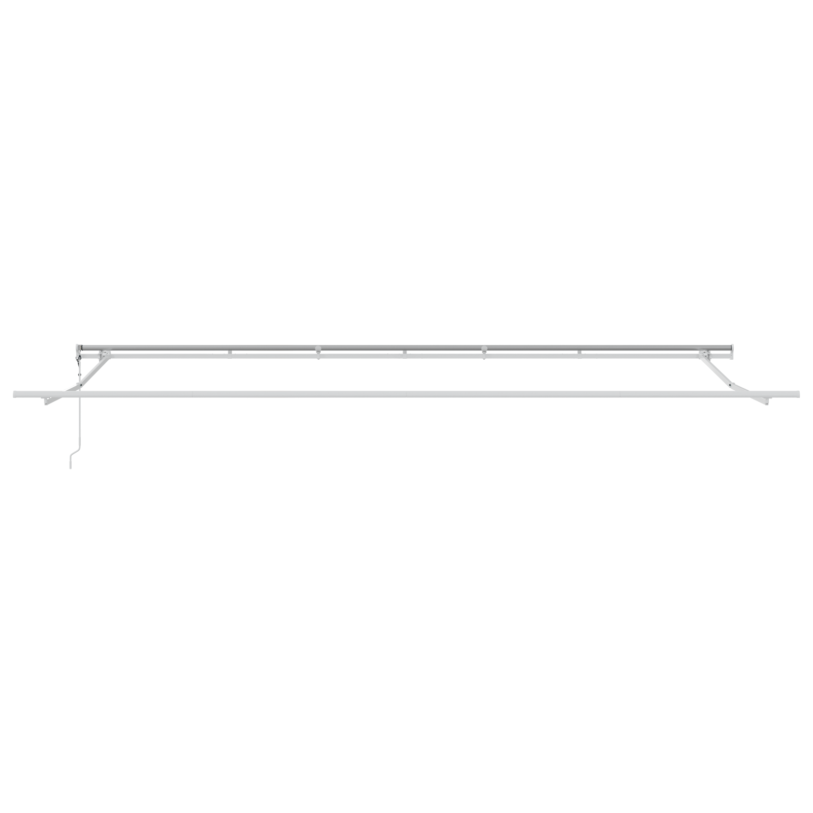 Inklapbaar Zonnescherm Rood en Wit 600 × 300 cm Stof image 6