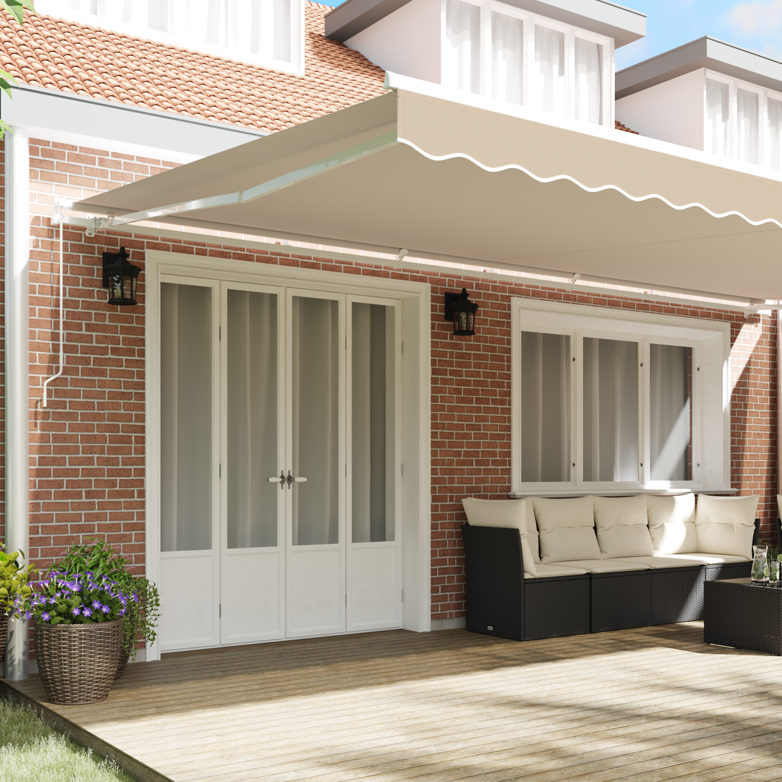 Manual Retractable Awning Beige 600x300 cm - Image 3
