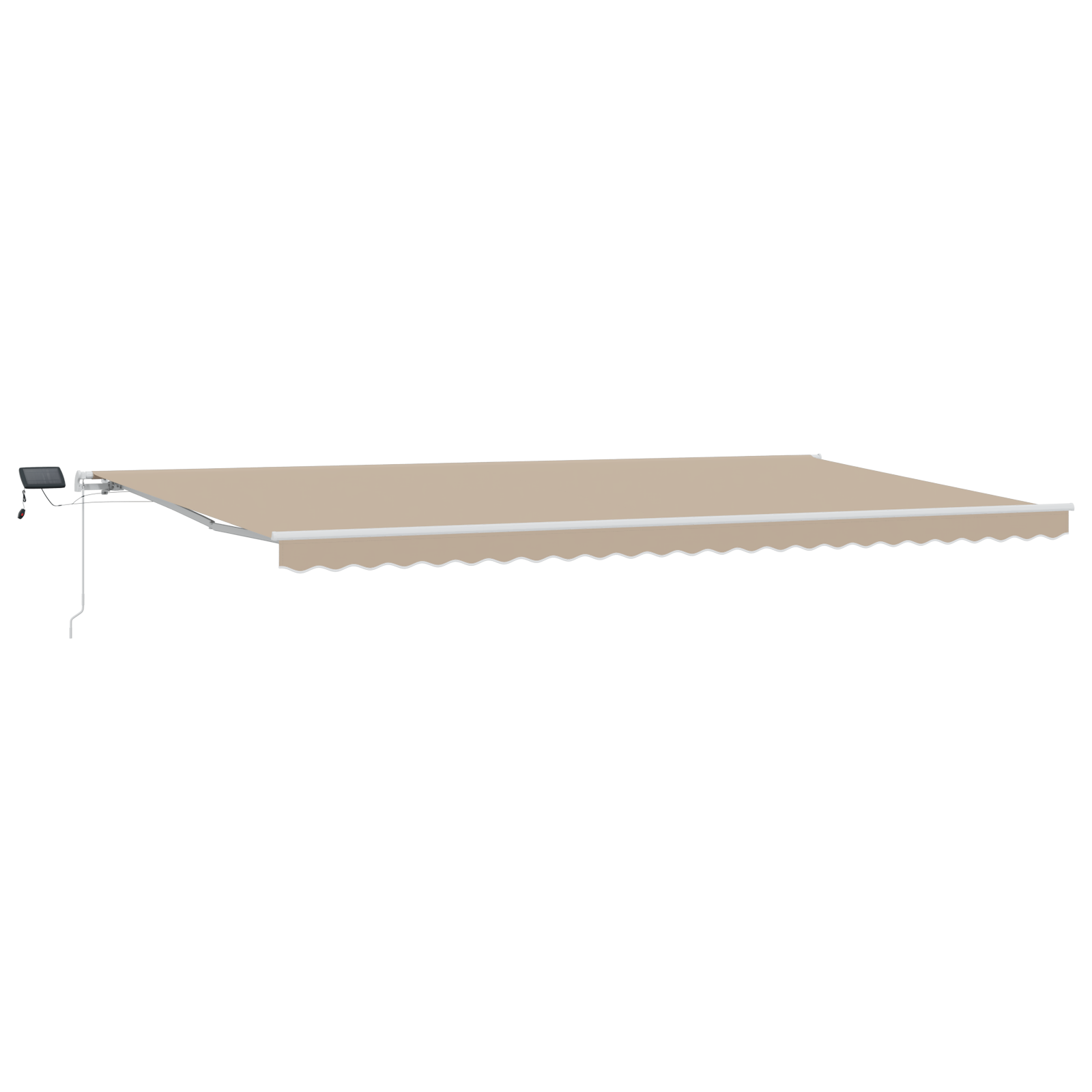 Beige Manual Retractable Awning with LED 600x300 cm - Image 2
