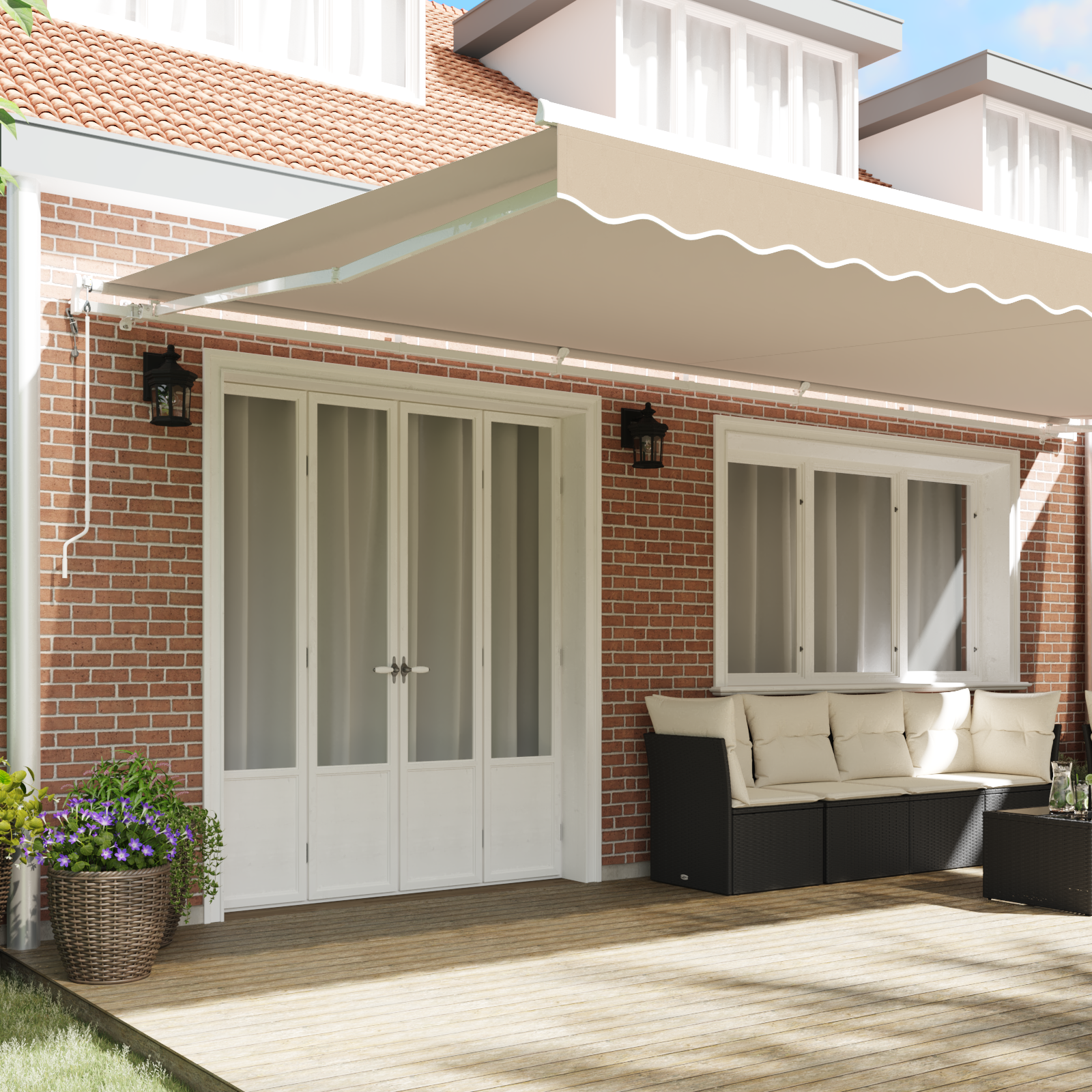 Automatic Retractable Awning Beige 600x300 cm - Image 3