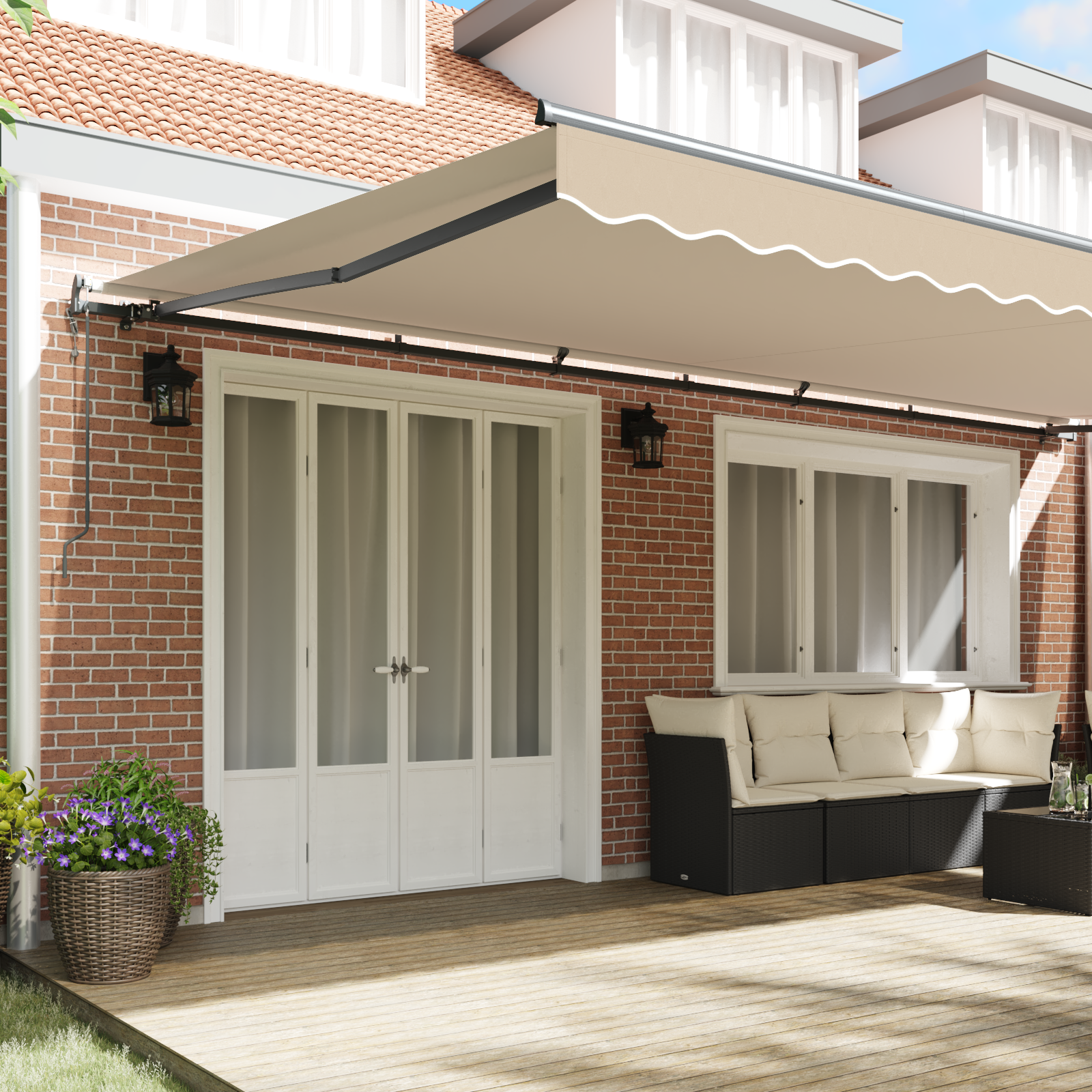 Automatic Retractable Awning Beige 600x300 cm - Image 3