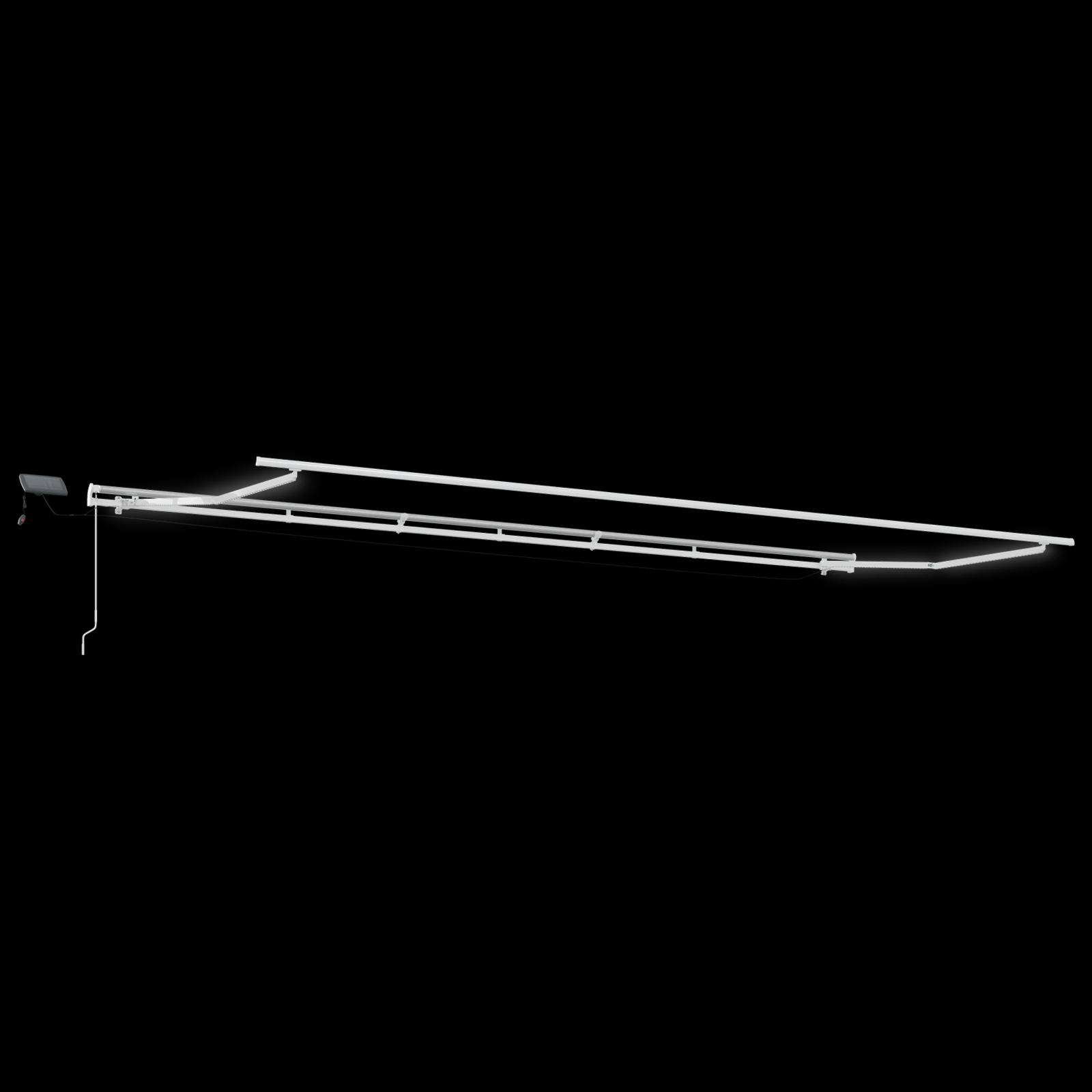 Manual Retractable Awning with LED White 600x300 cm - Image 5