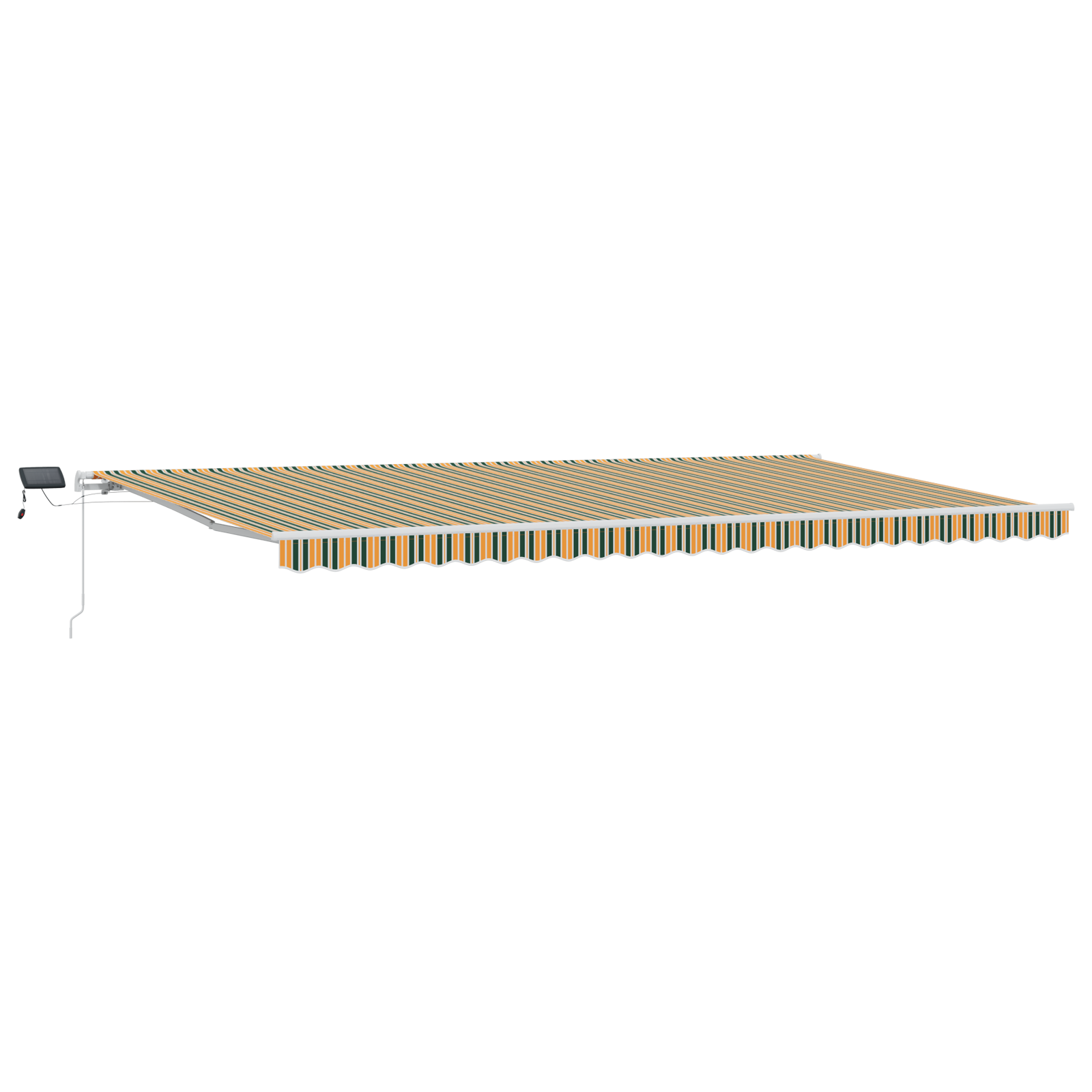 Manual Retractable Awning with LED Green and Yellow 600x300 cm - Image 2