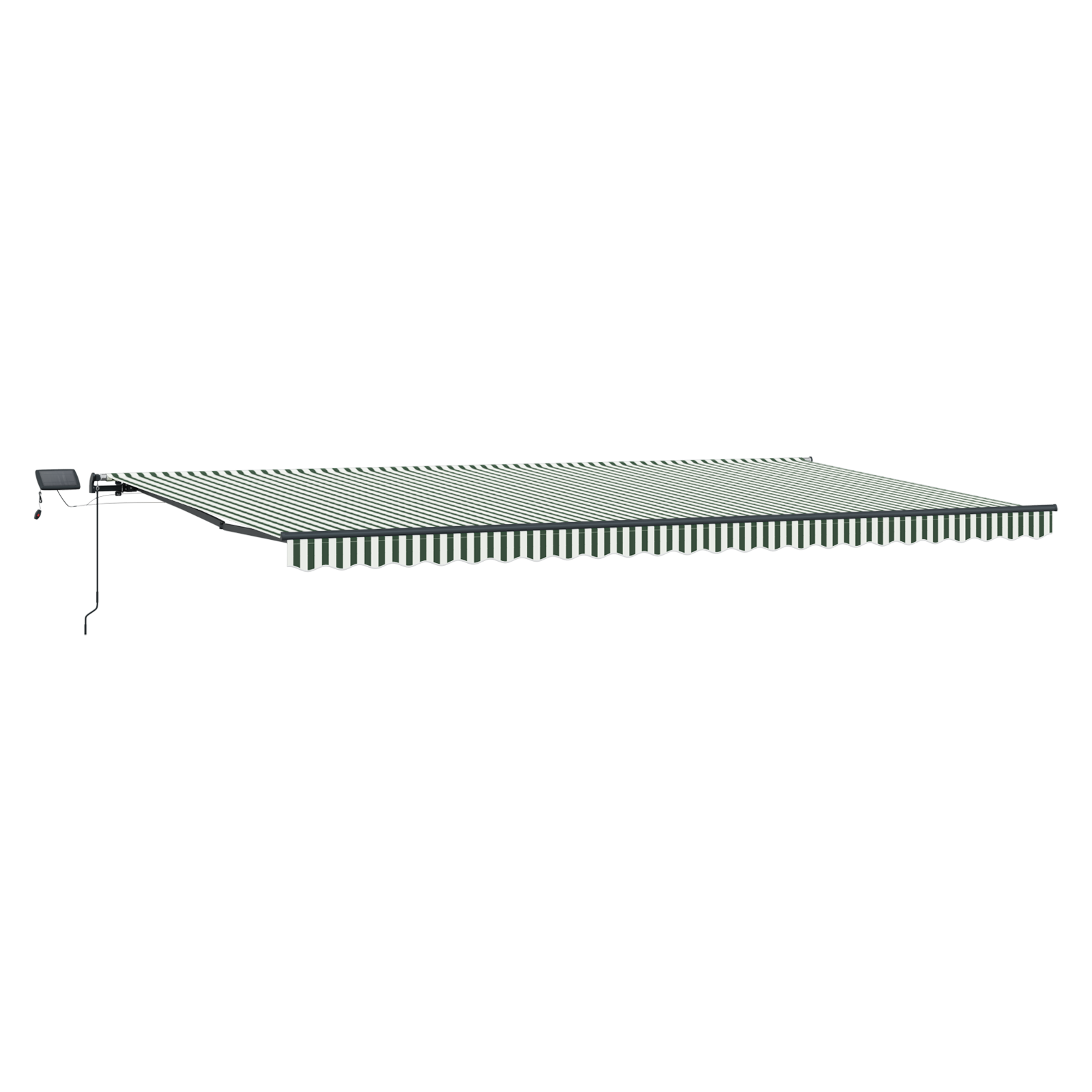 Manual Retractable Awning with LED Green and White 600x300 cm - Image 4