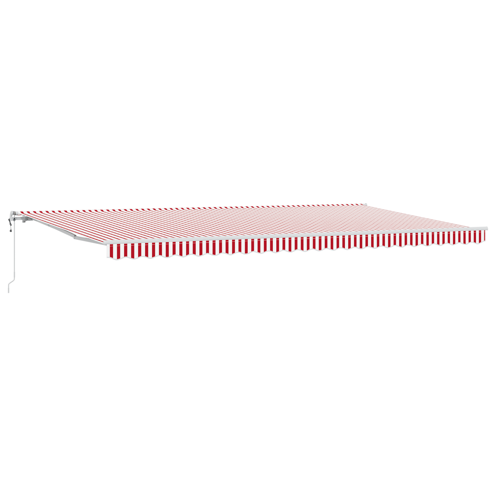 Automatic Retractable Awning Red and White Stripe 600x350 cm - Image 2