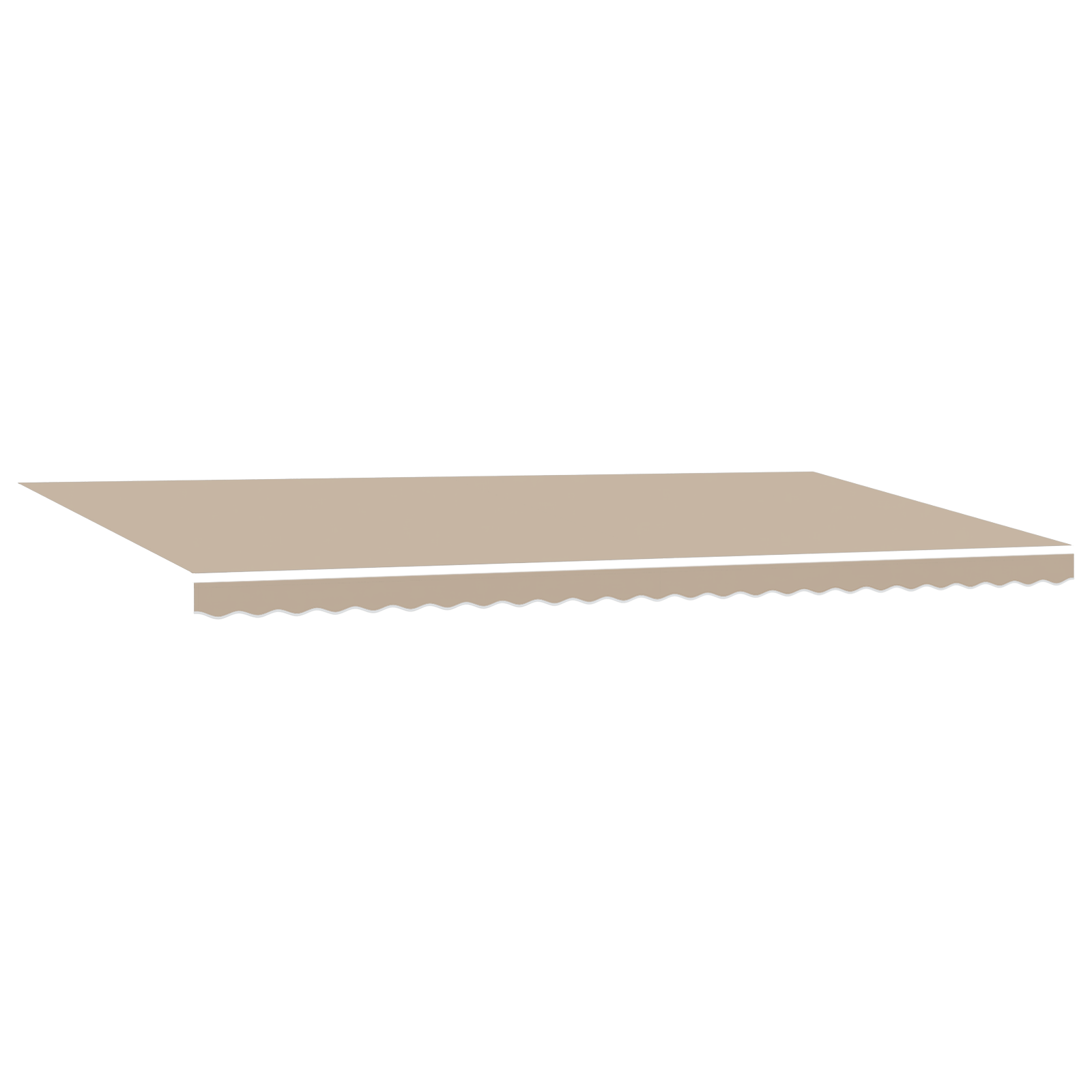 vidaXL Manuāla iebīdāma nojume ar LED bēšā krāsā 600x350 cm-image-3331754