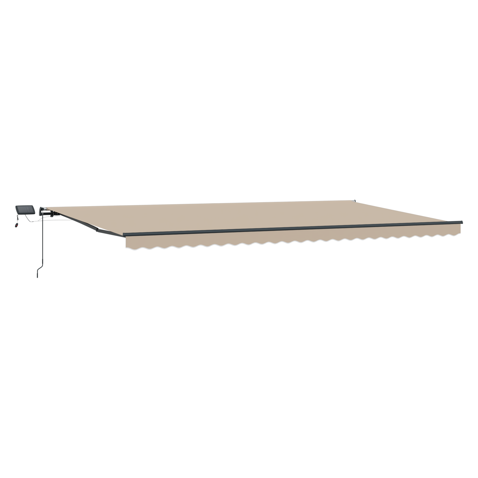 Manual Retractable Awning with LED Beige 600x350 cm - Image 4