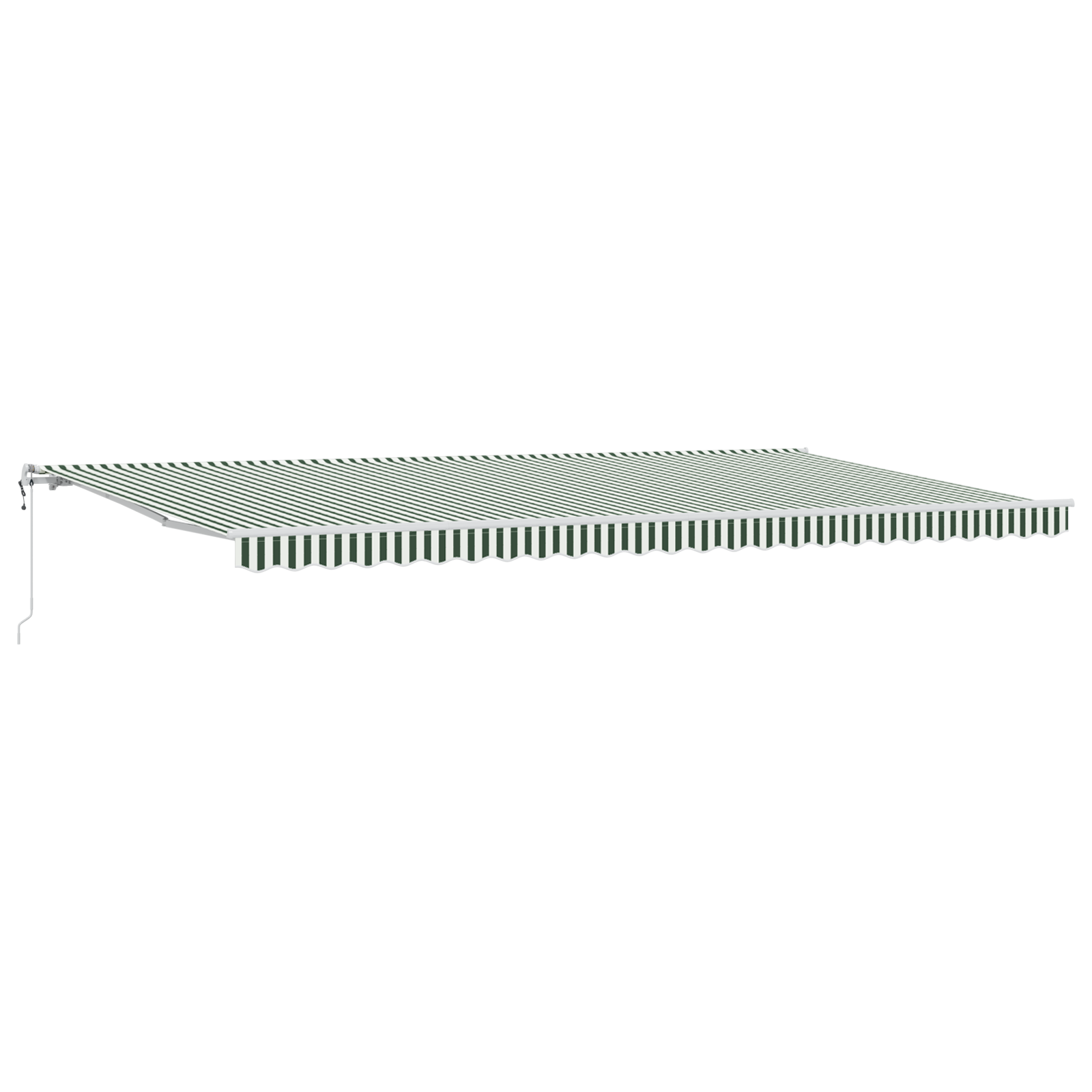 vidaXL automātiskā ievelkamā nojume zaļā un baltā krāsā 600x350 cm-image-3331807