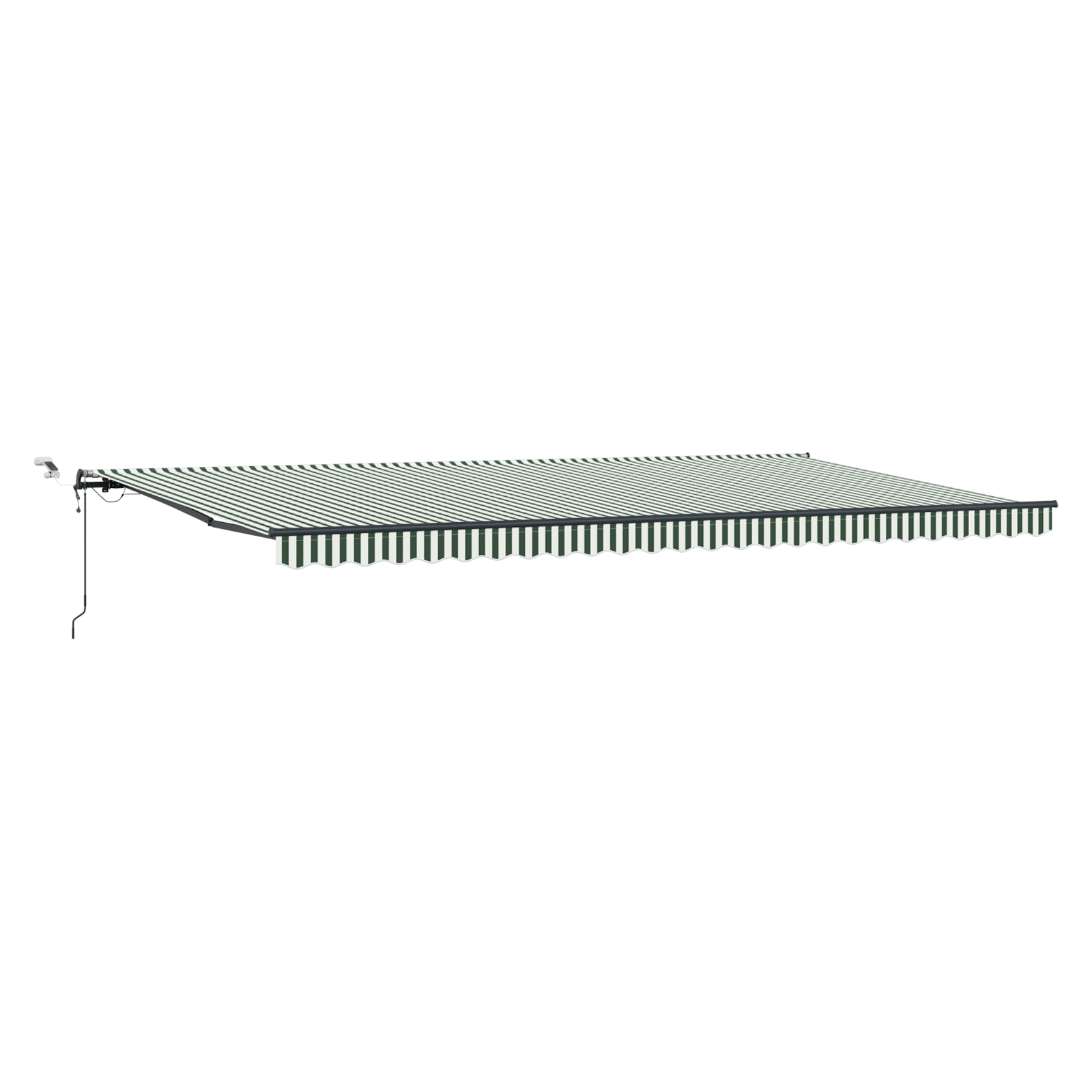 Automatic Retractable Awning with LED Green and White 600x350 cm - Image 2