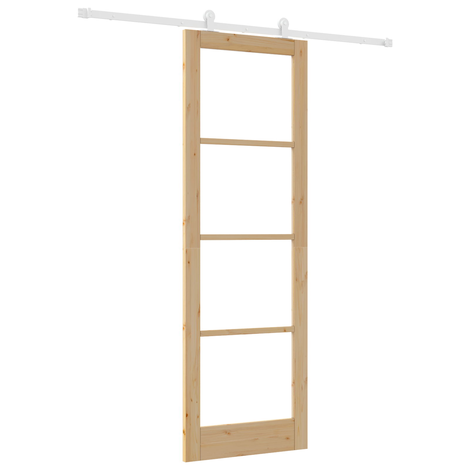 Sliding Door with Hardware Set 'ORKDAL'Solid Wood & Glass - Image 2