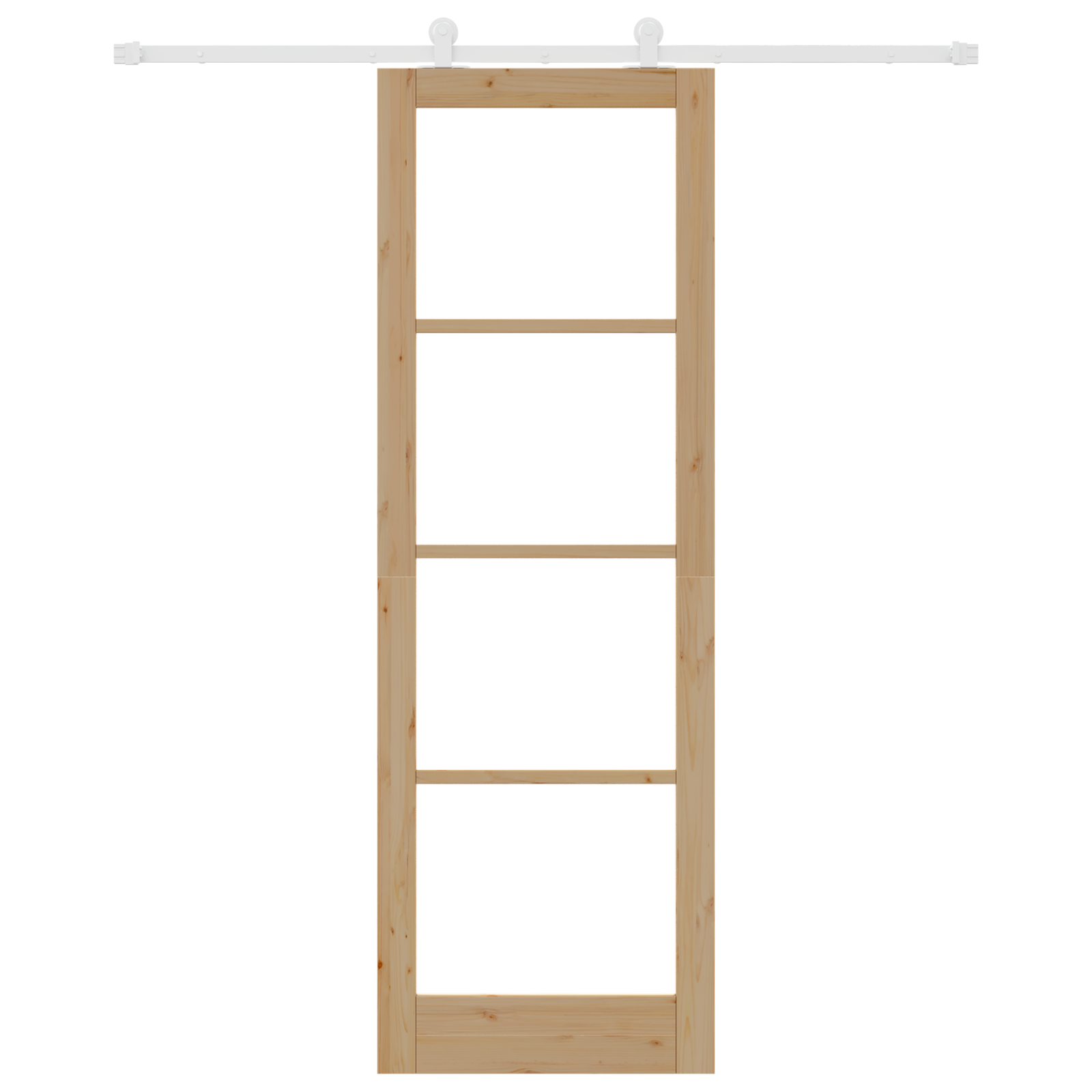 Sliding Door with Hardware Set 'ORKDAL'Solid Wood & Glass - Image 4