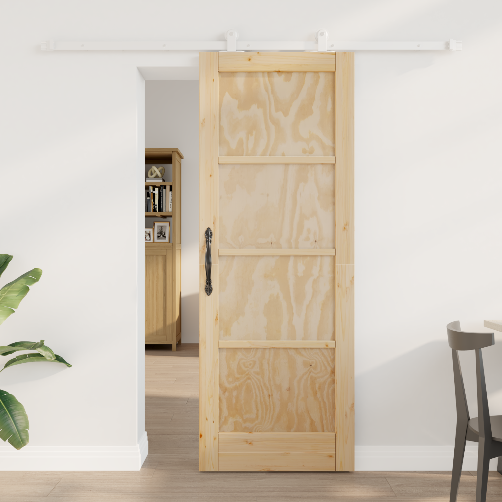 Porta scorrevole con set di hardware 'ORKDAL'in legno massello di pino 3333410
