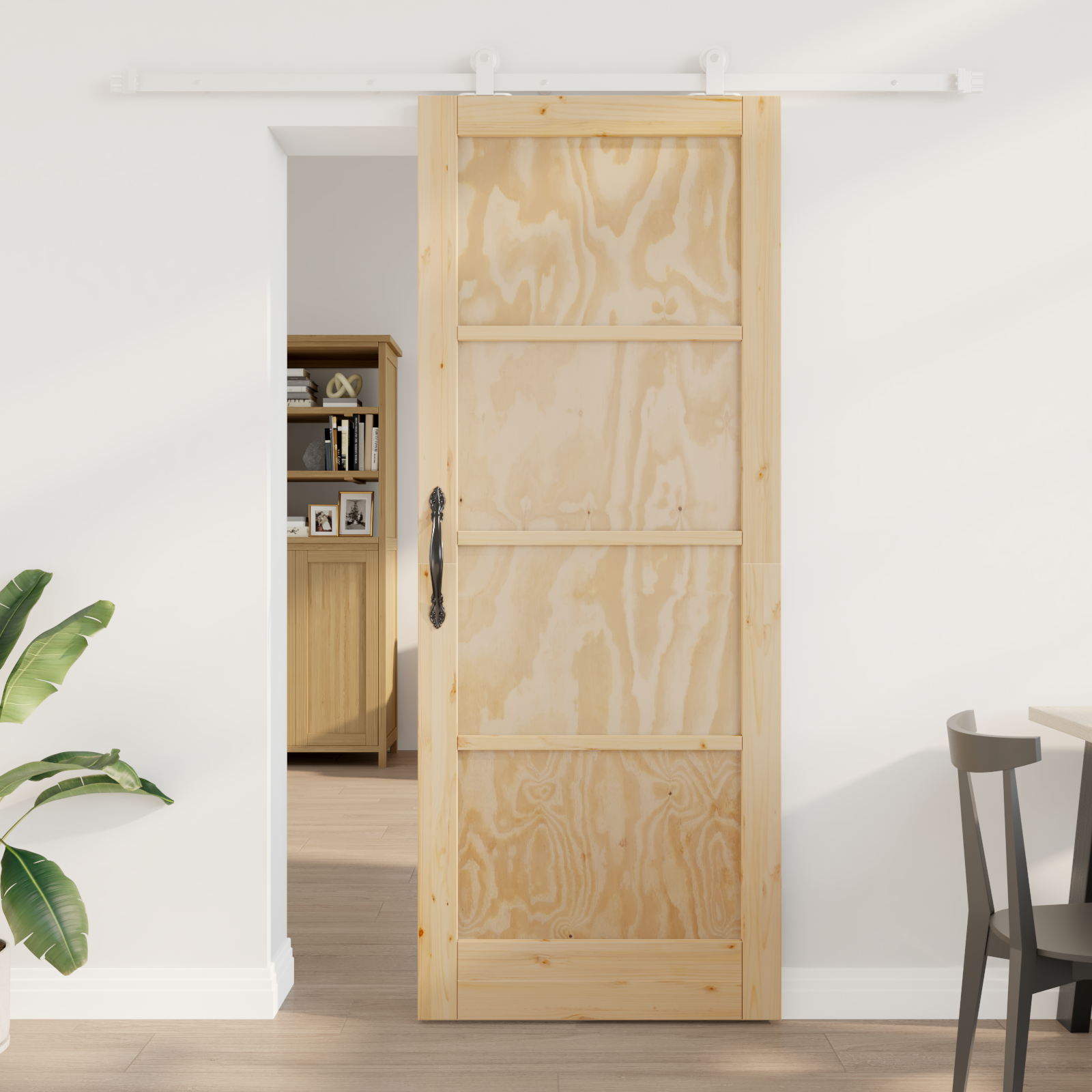 Sliding Door with Hardware Set "ORKDAL" Solid Wood Pine